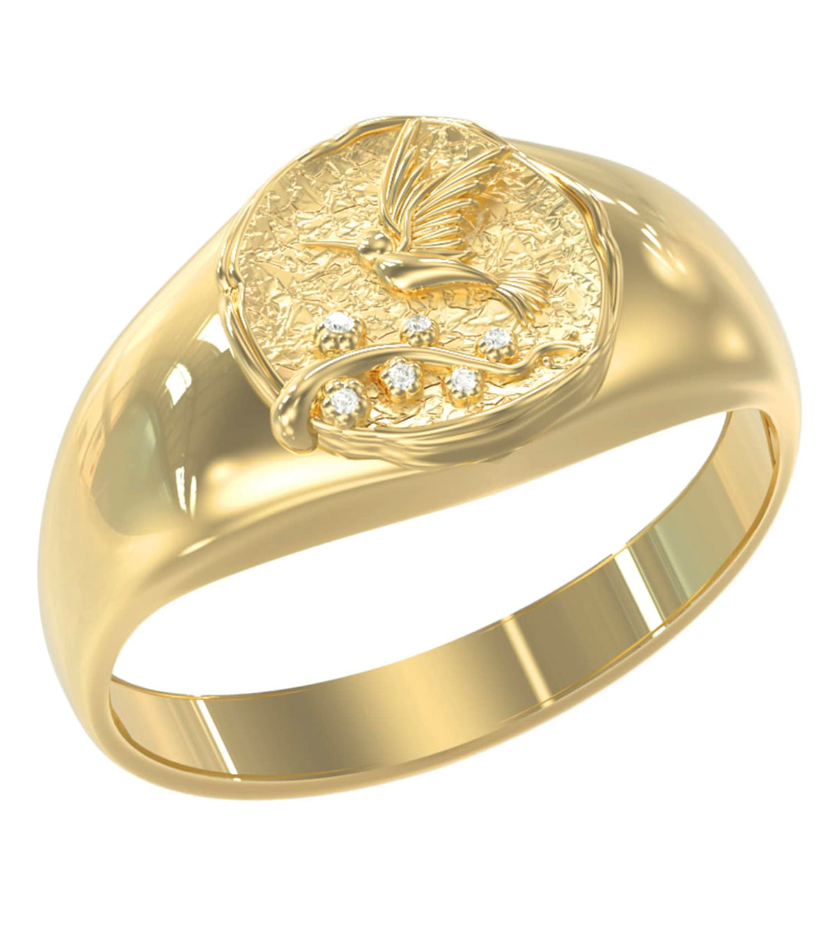 Ladies Morning Grace Ring Gold Steel