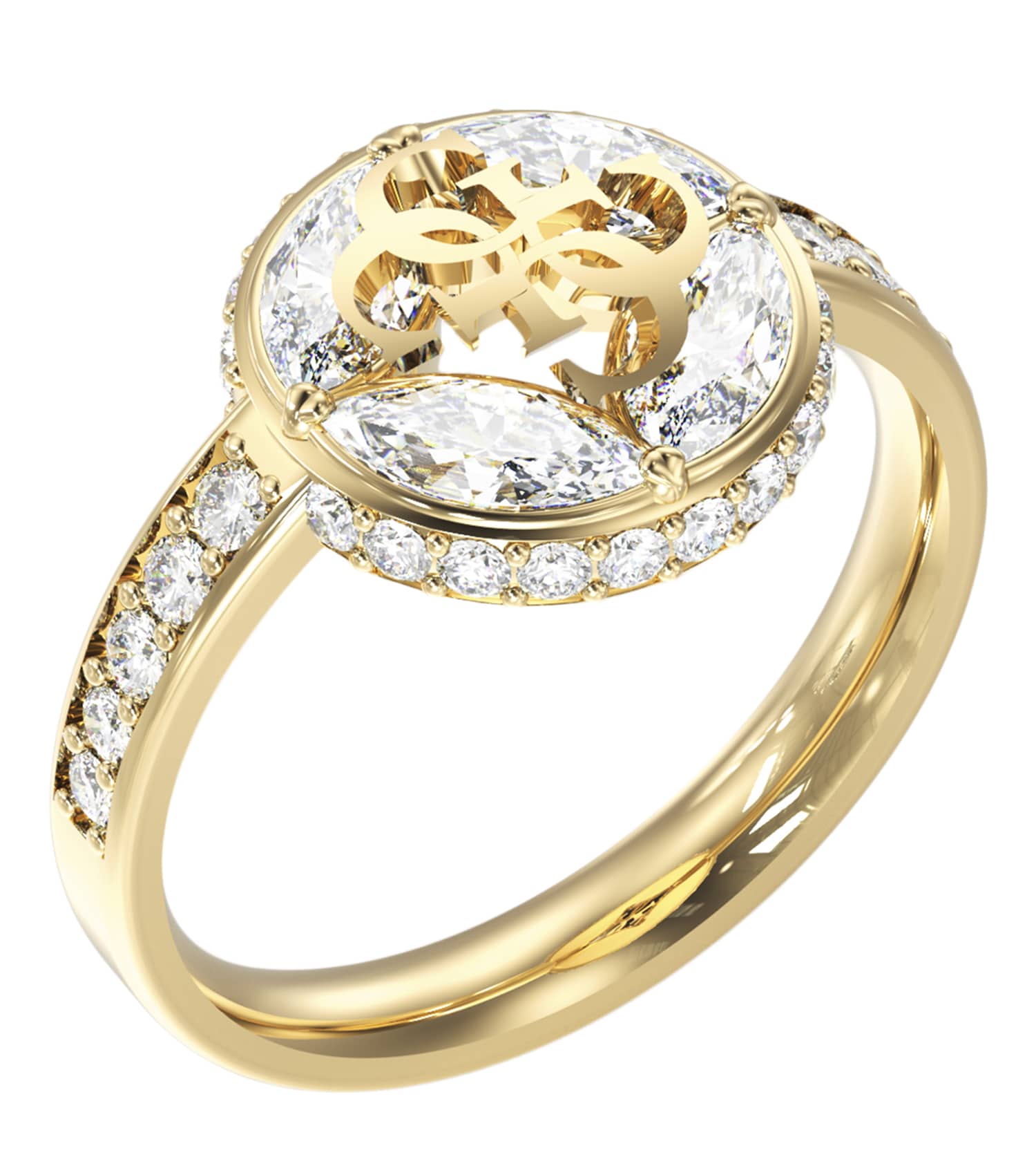 Ladies 4G Supreme Ring Gold Steel