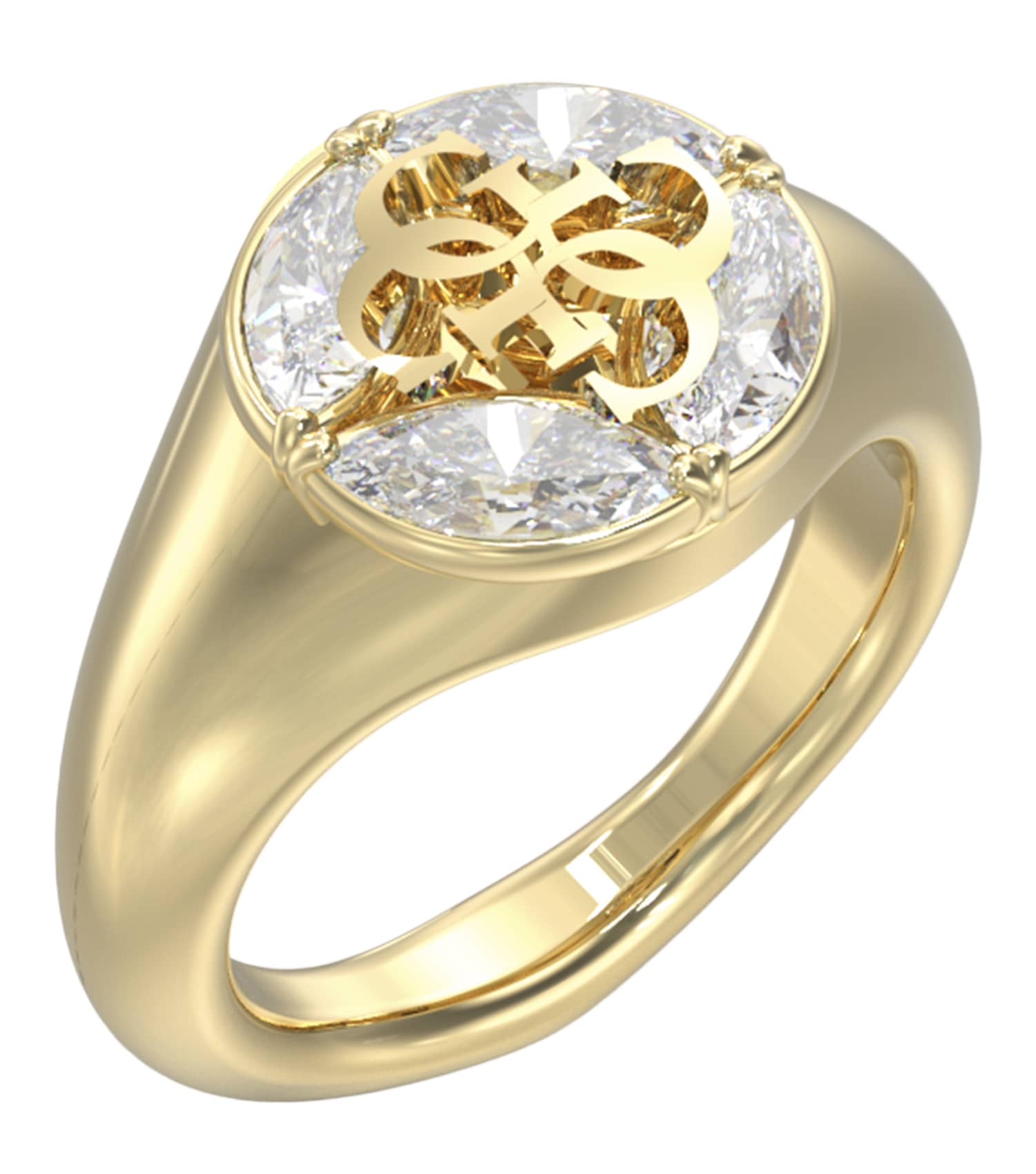 Ladies 4G Supreme Ring Gold Steel