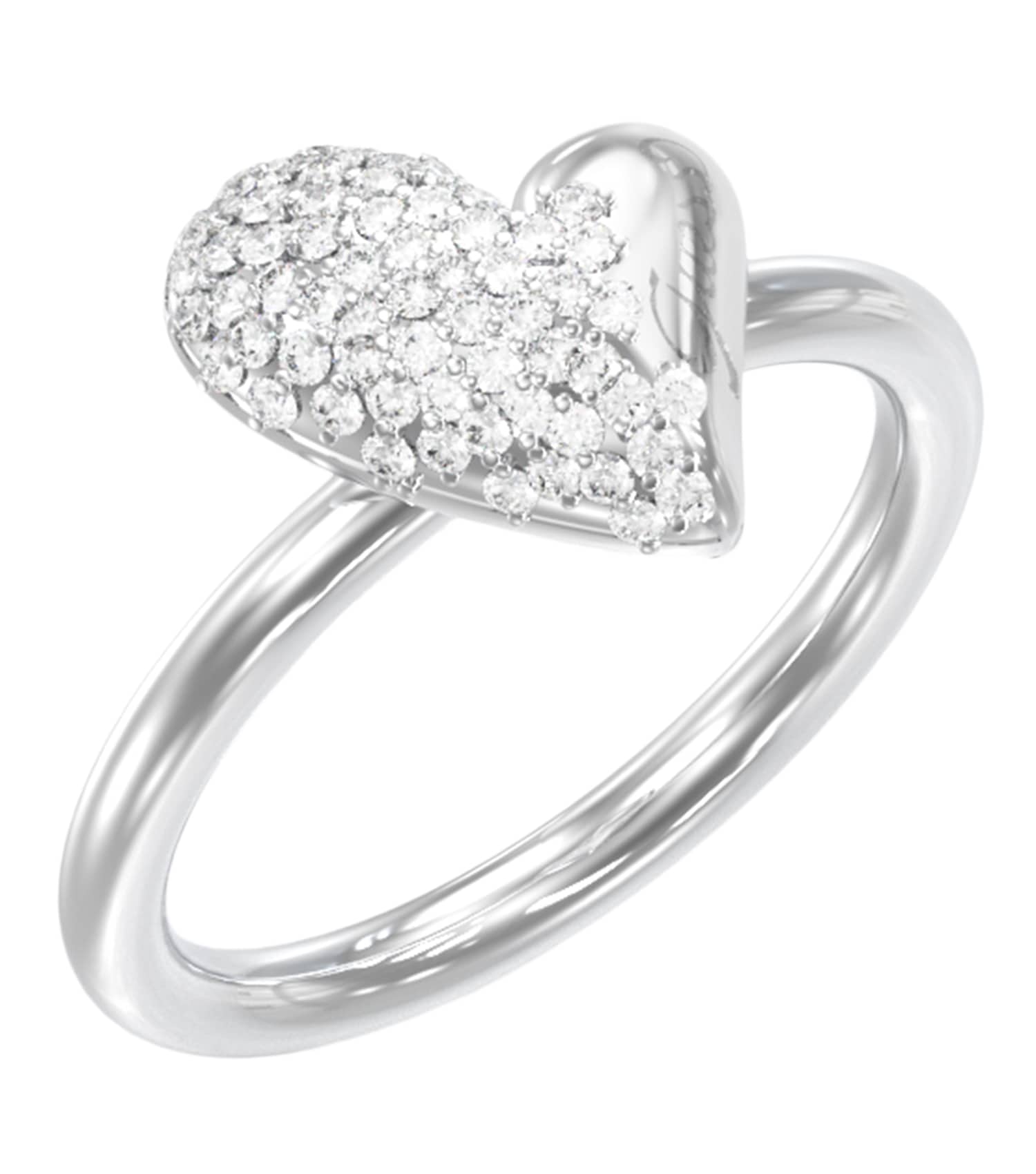 Ladies Golden Love Ring Gold Steel