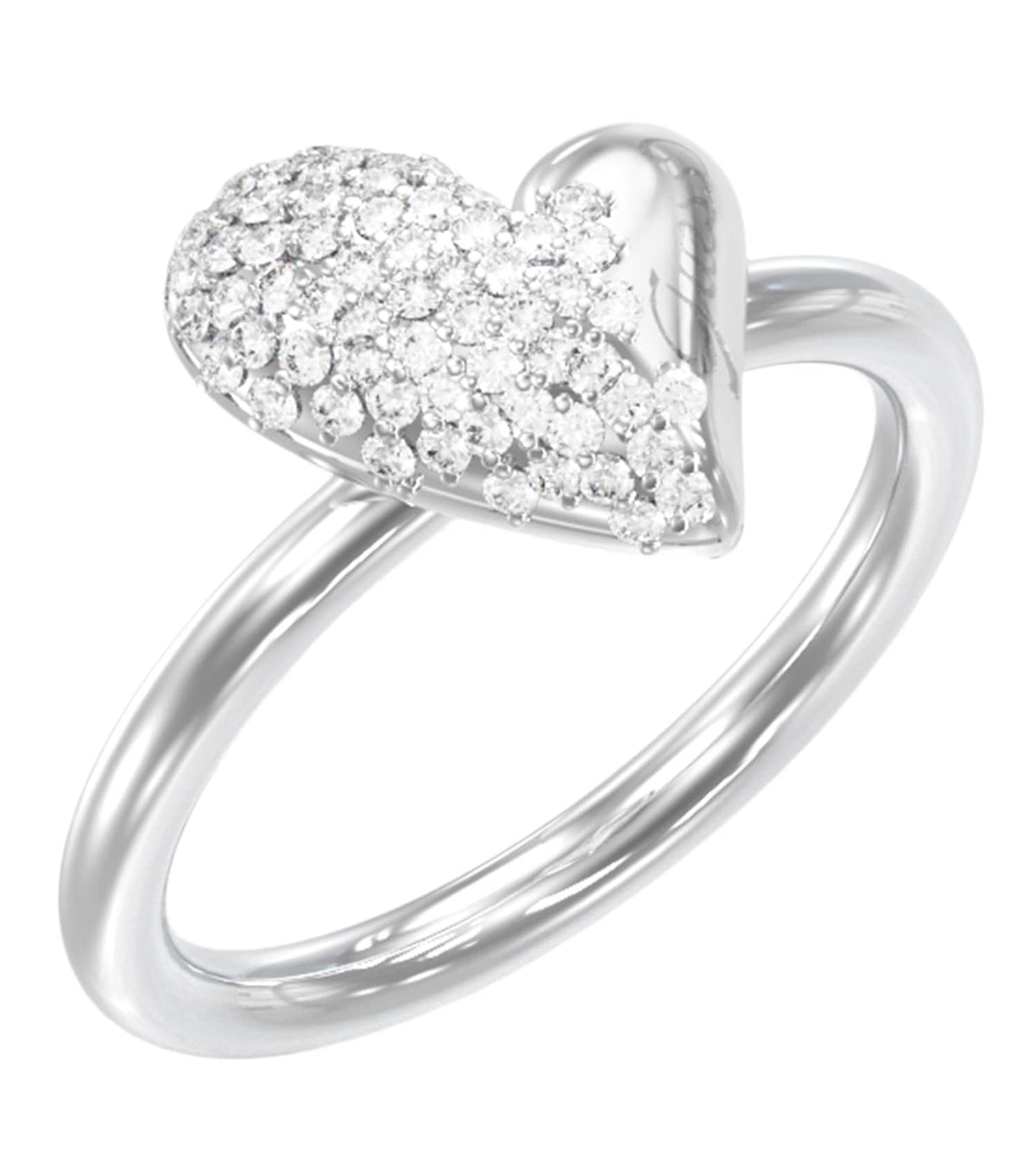 Ladies Golden Love Ring Gold Steel
