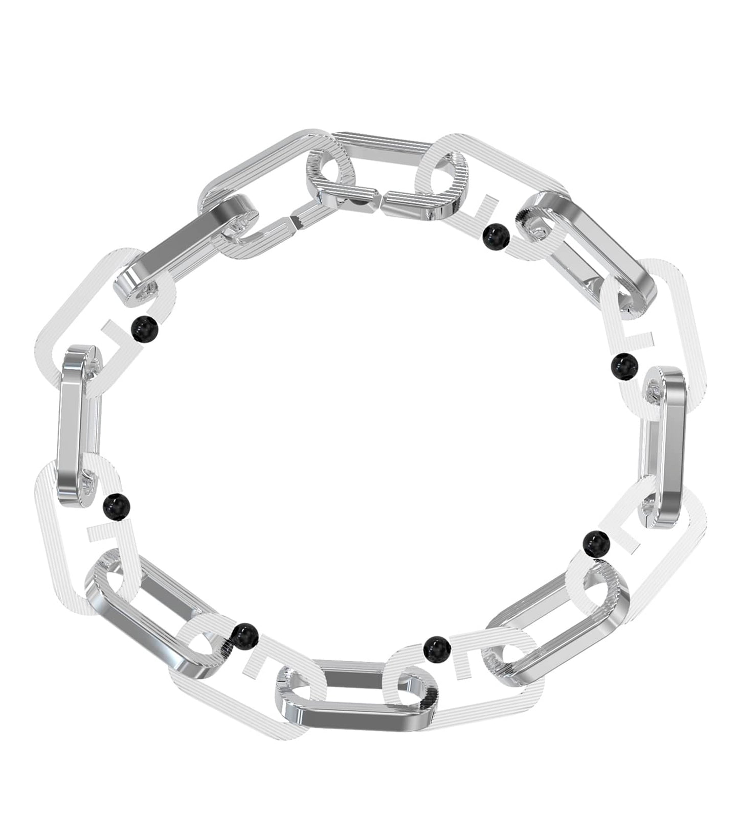 Men G Stripes Bracelet Silver Steel