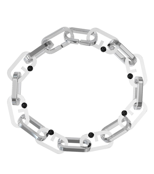Men G Stripes Bracelet Silver Steel