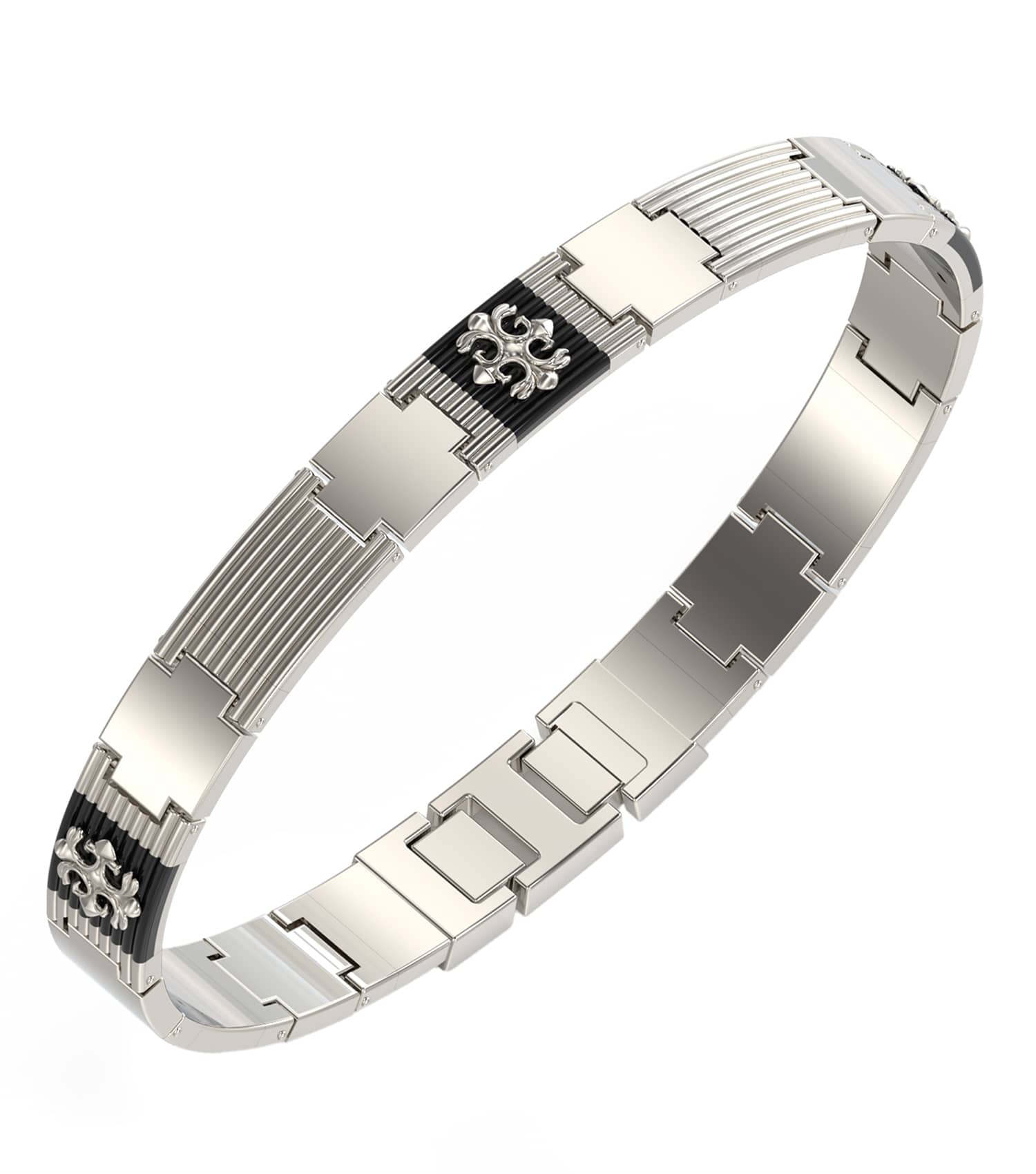 Gents Rebel Moon Bracelet Silver Steel