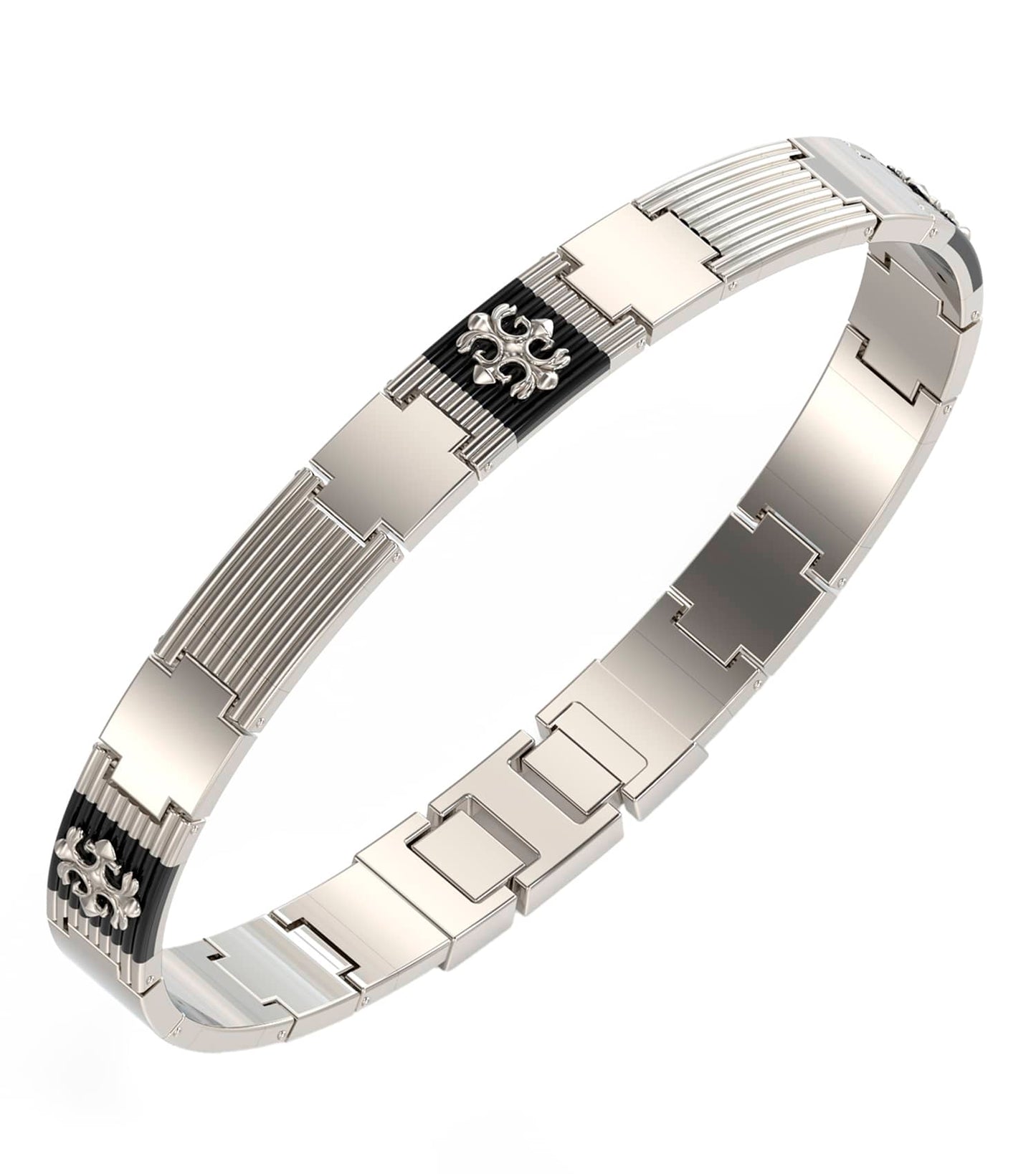 Gents Rebel Moon Bracelet Silver Steel