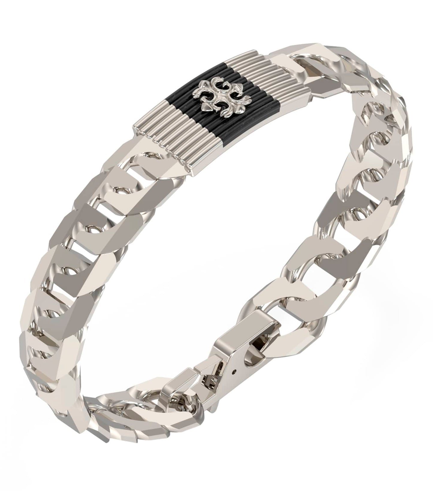 Gents Rebel Moon Bracelet Silver Steel