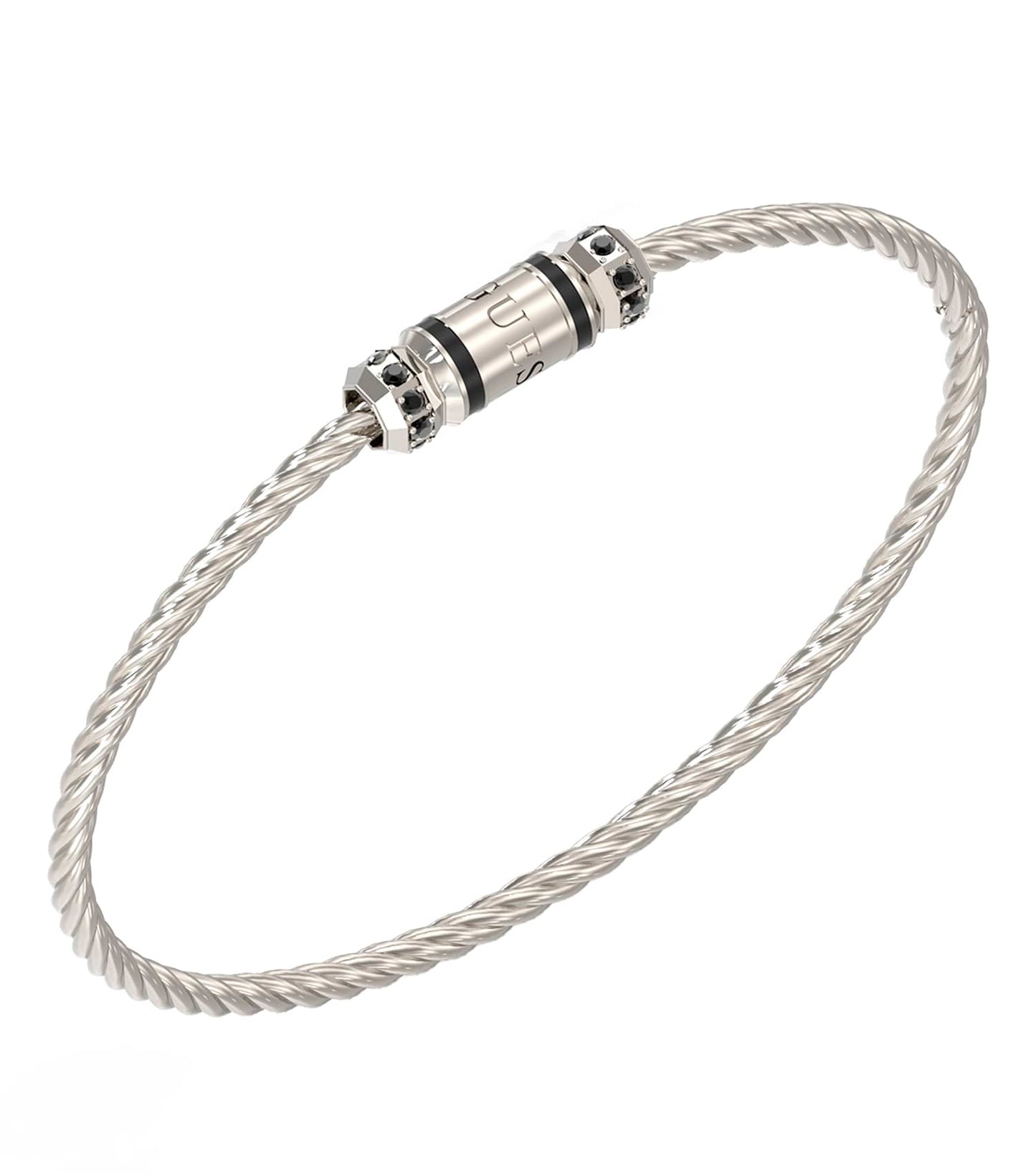 Gents Exagon Bracelet Silver Steel