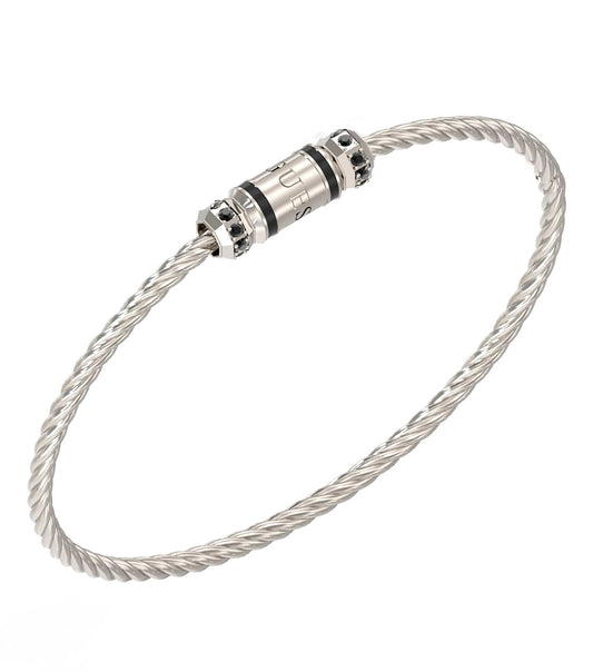 Gents Exagon Bracelet Silver Steel