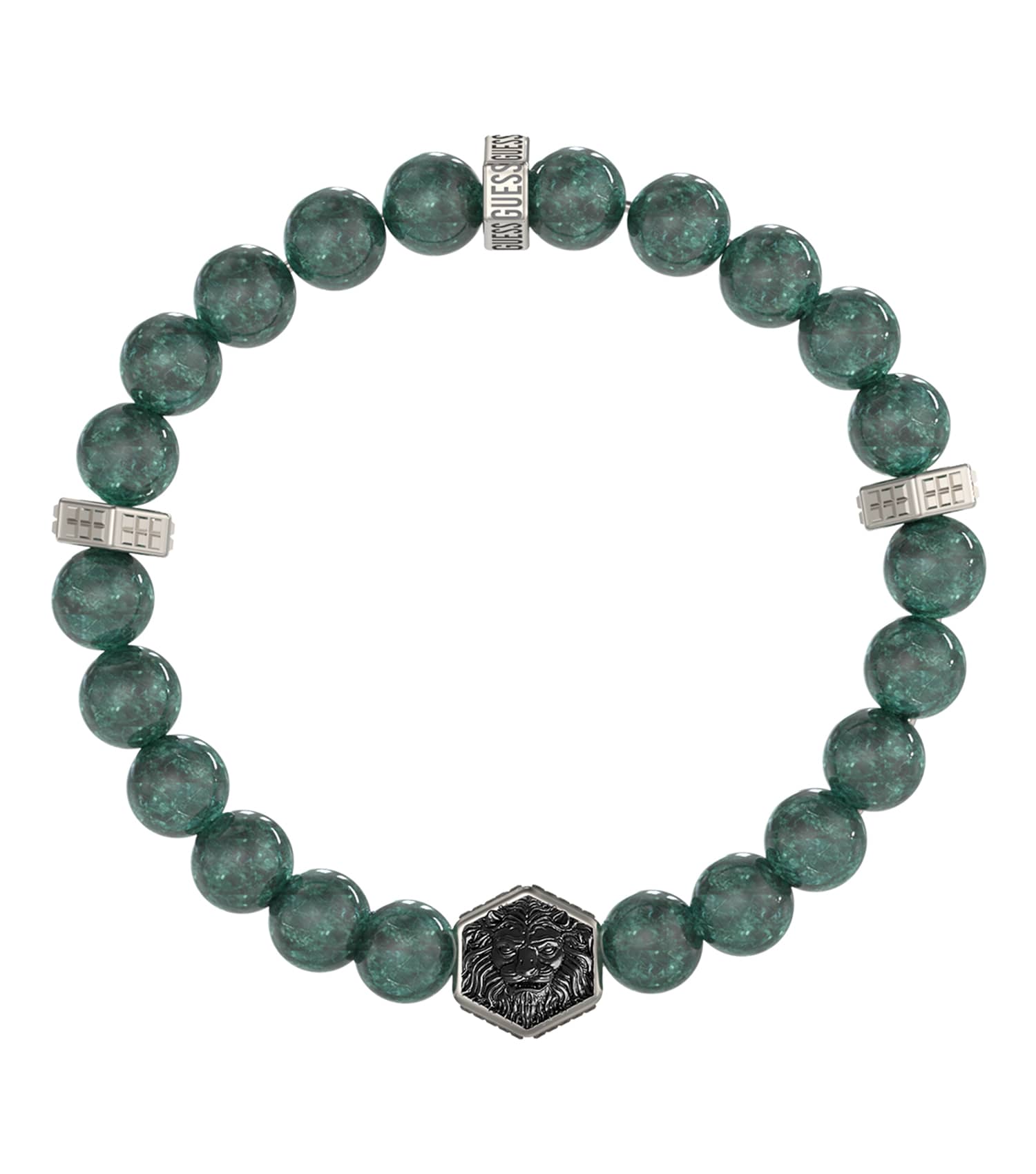 Men Lion King Bracelet Silver Steel
