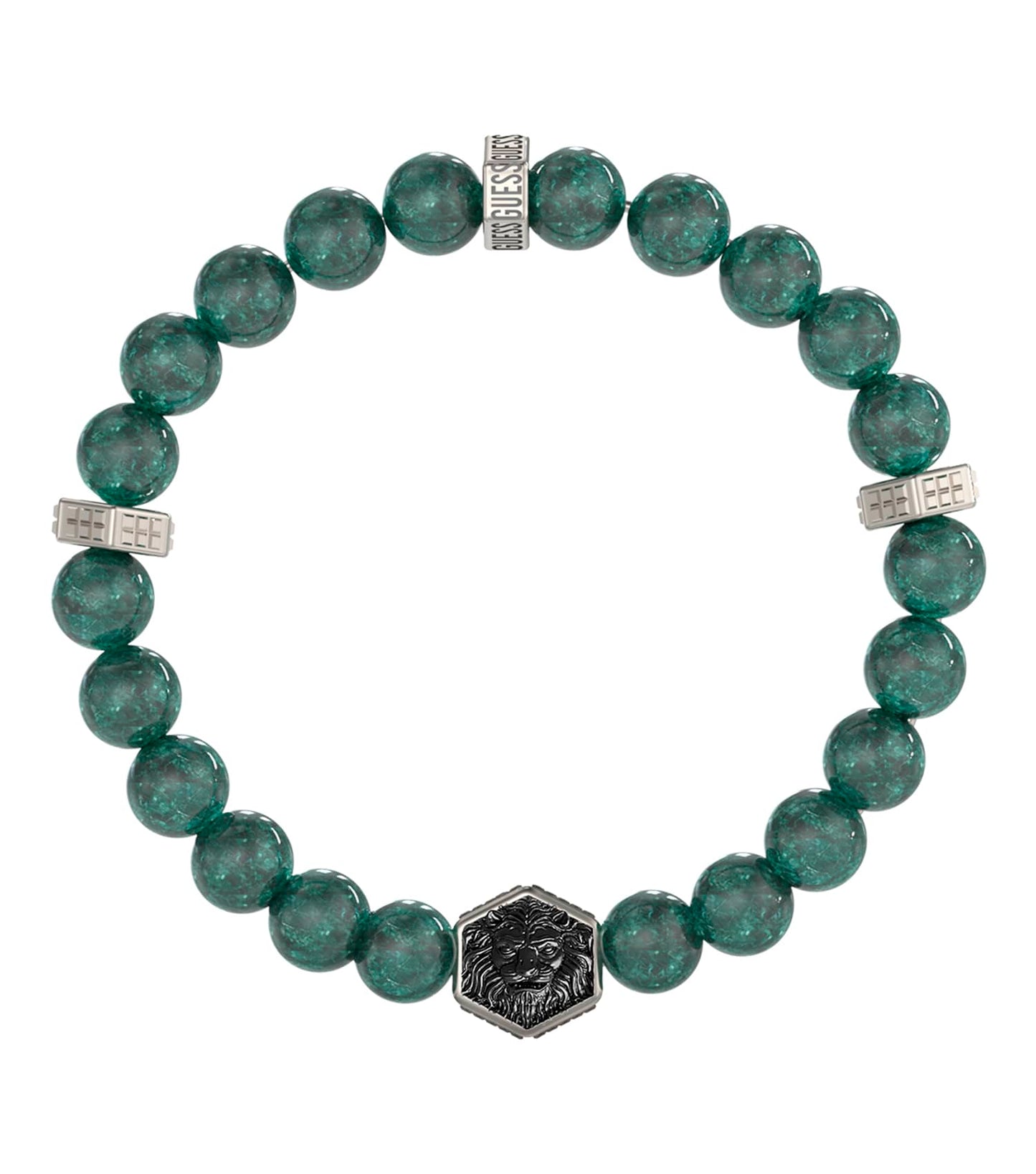 Men Lion King Bracelet Silver Steel