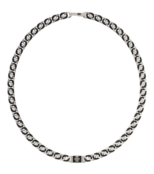 Gents Rebel Moon Necklace Gold Steel