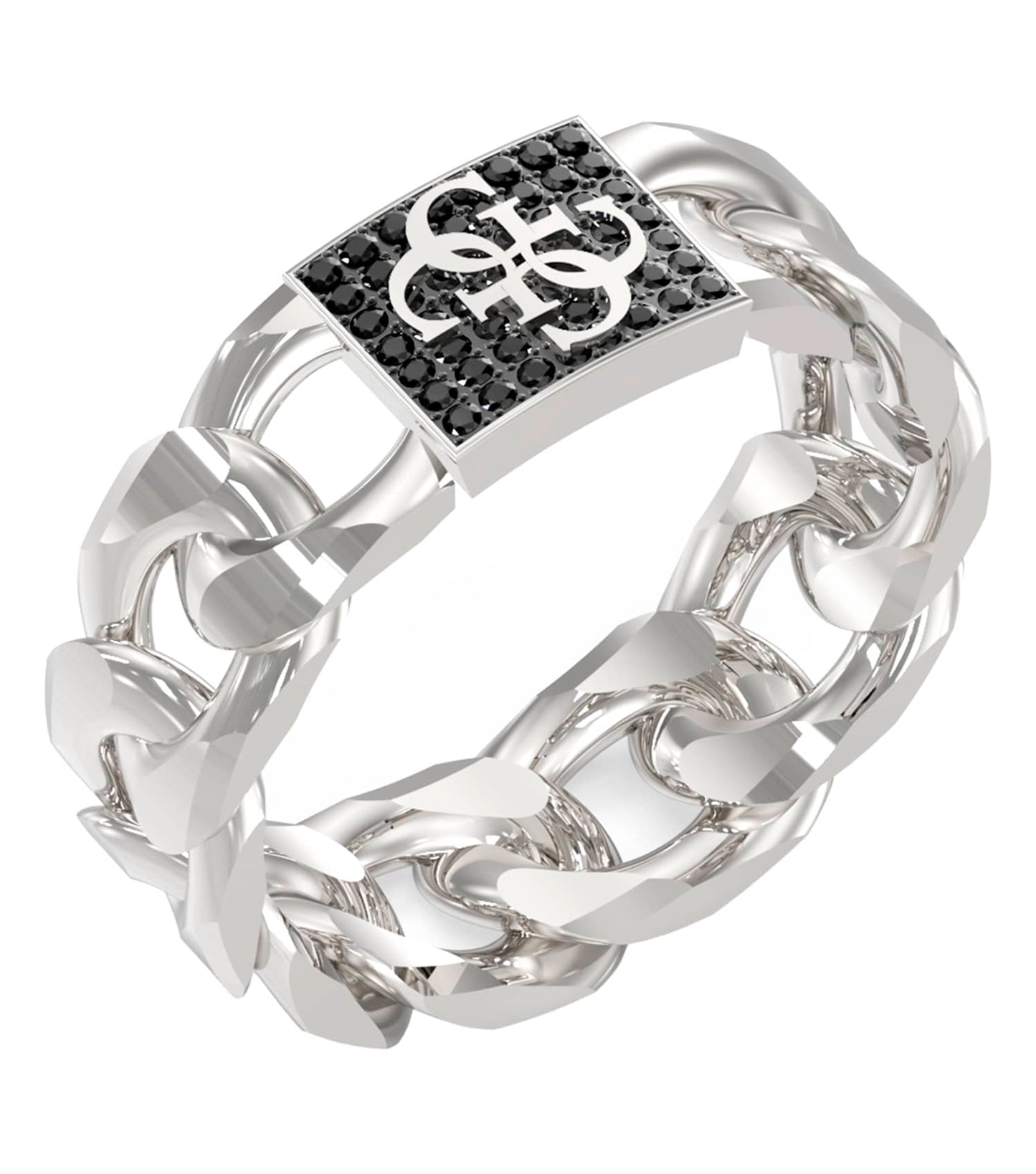 Men 4G Frontiers Ring Silver Steel