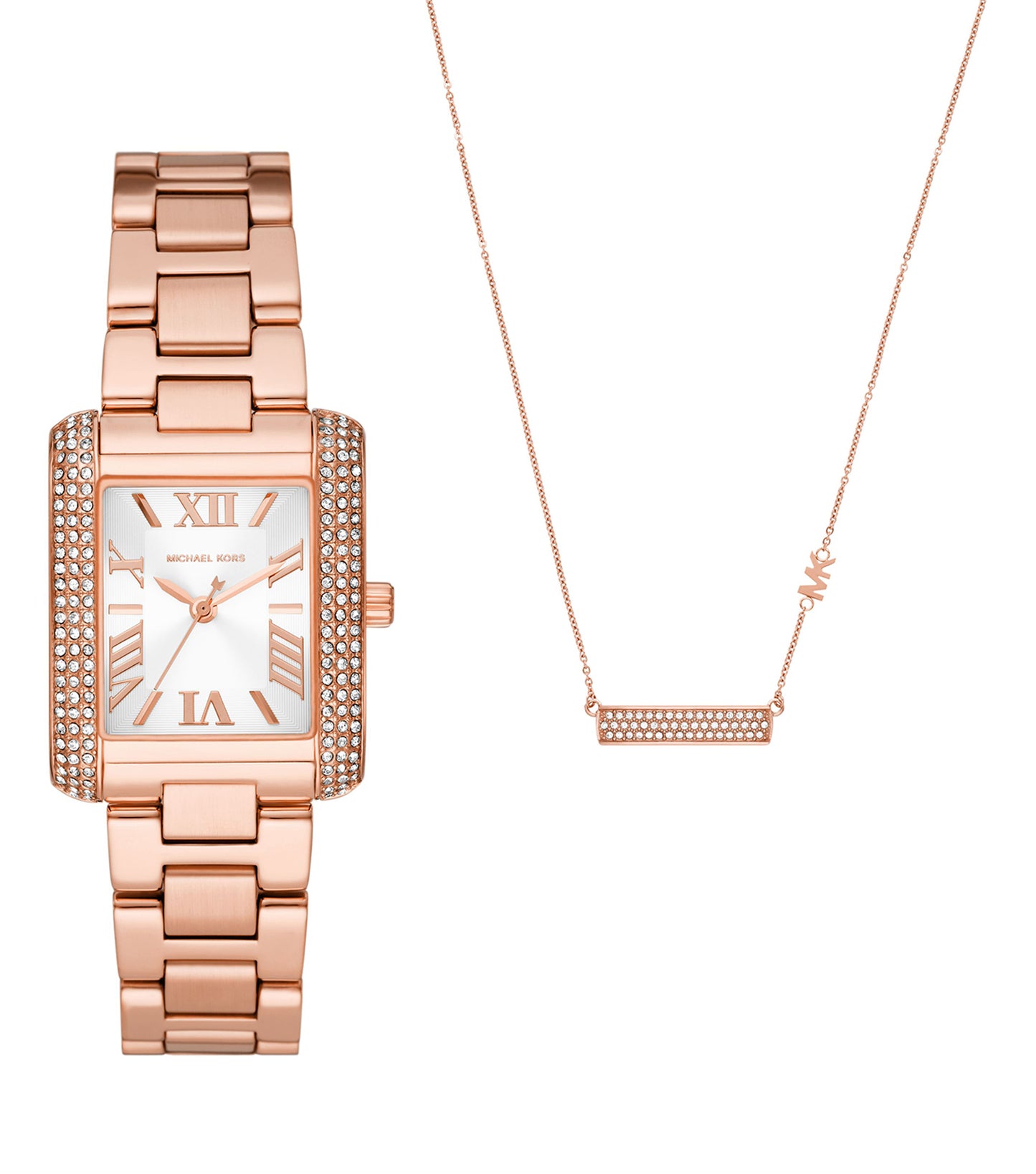 Michael Kors quartz watch with elegant design and soft beige color, pictured from a front angle, capturing chic style elements.