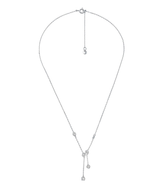 Women Premium Necklace Silver Cz
