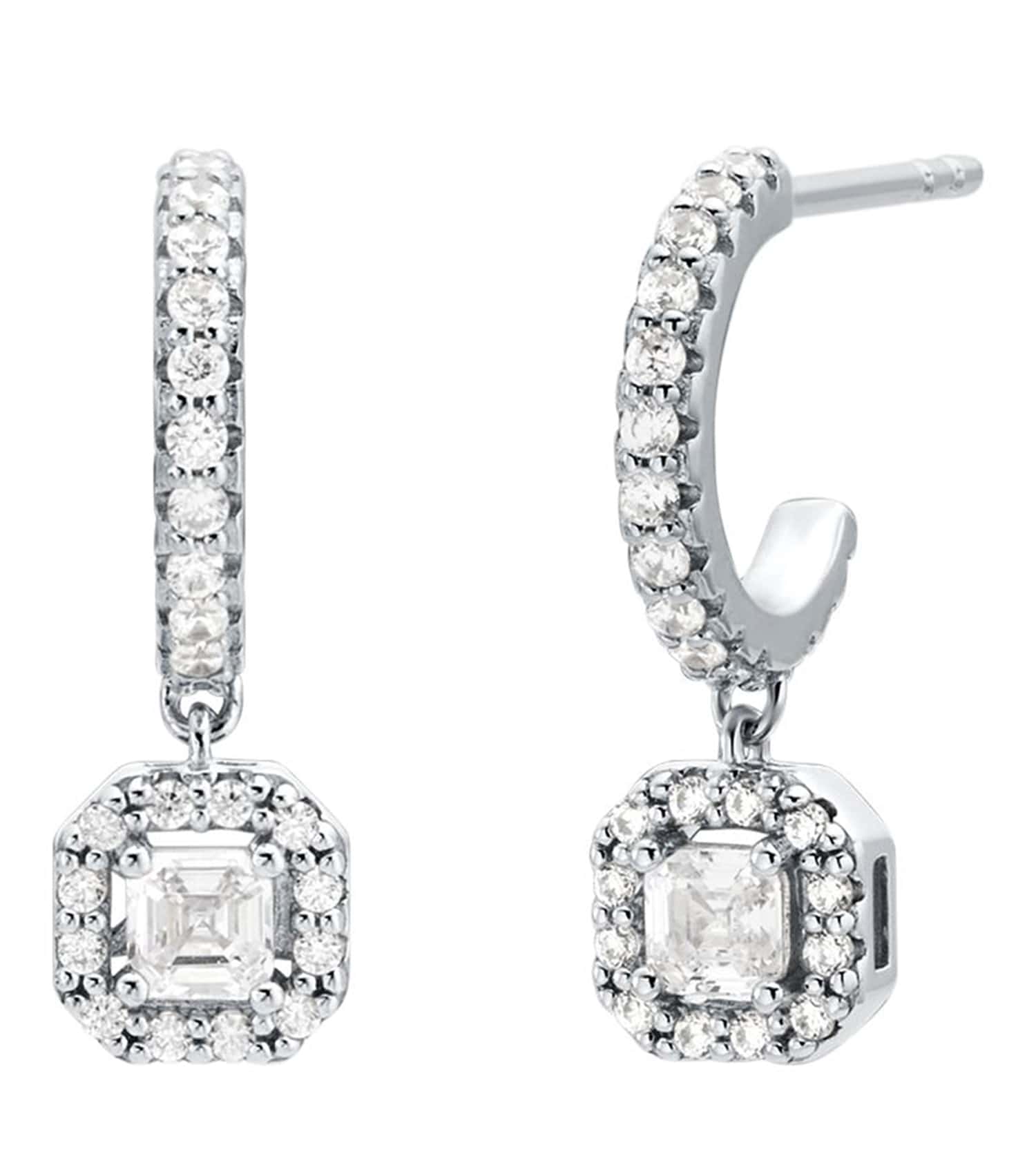 Women Premium Earring Silver Stainless Steel