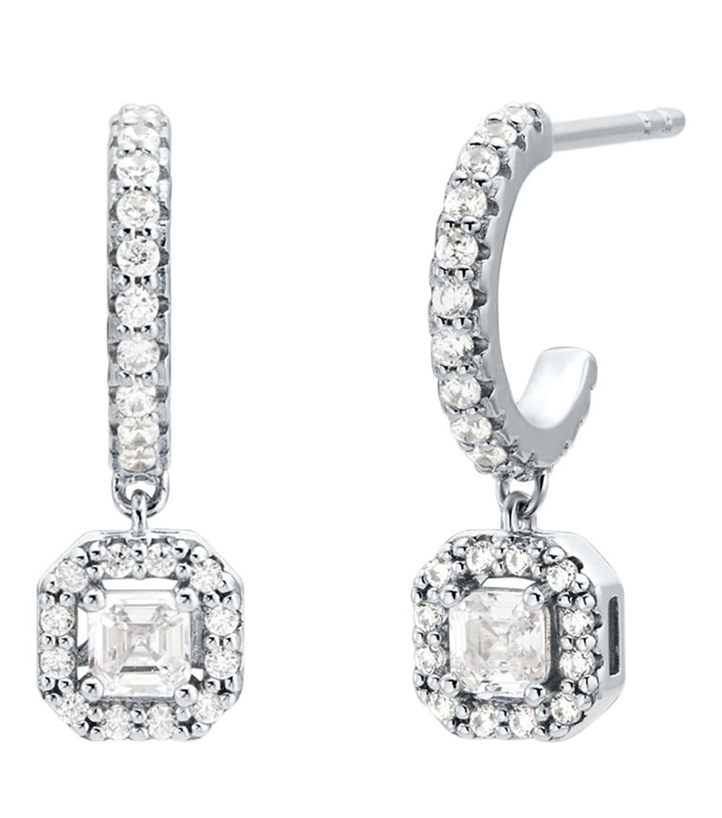 Women Premium Earring Silver Stainless Steel