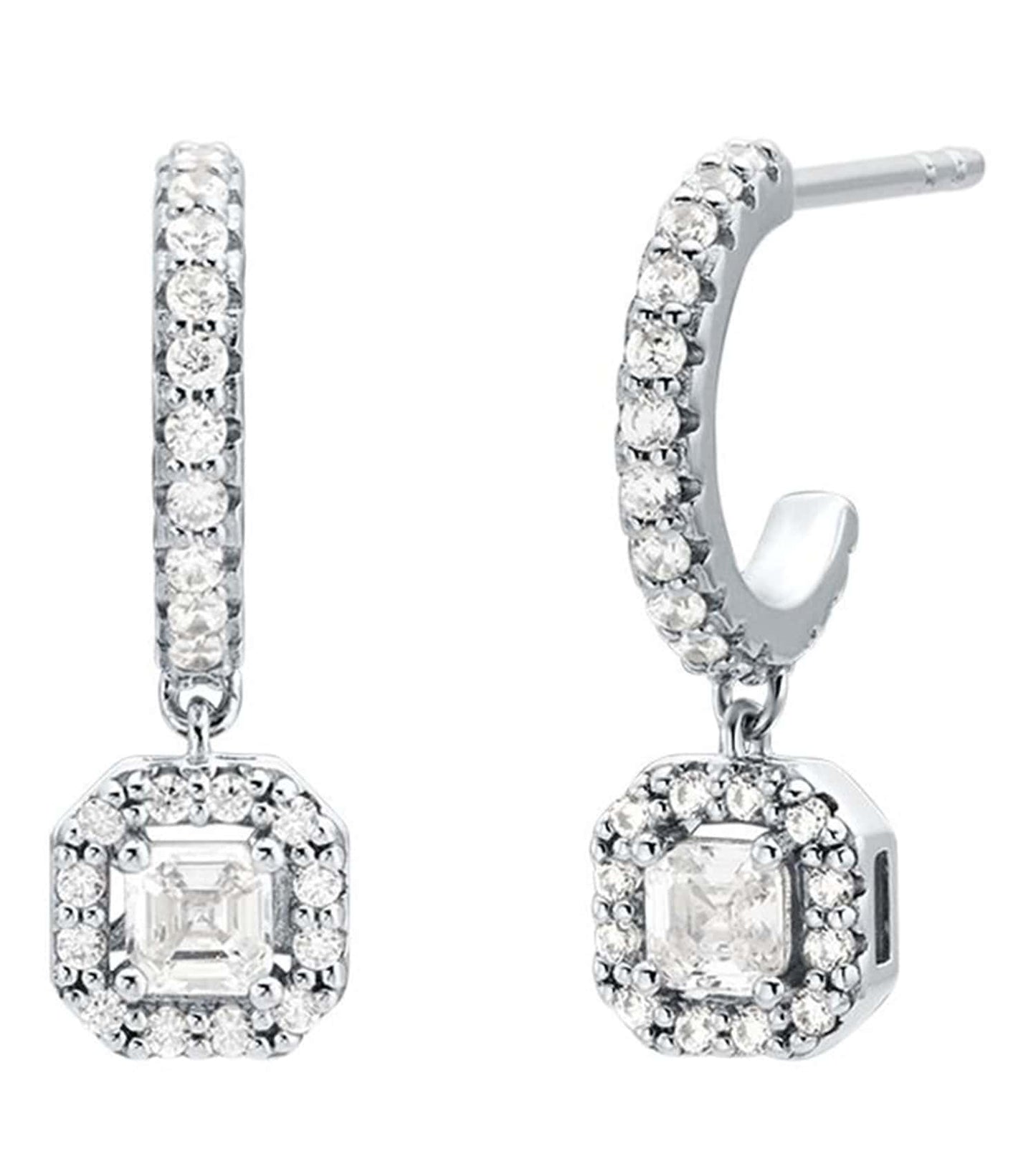 Women Premium Earring Silver Stainless Steel