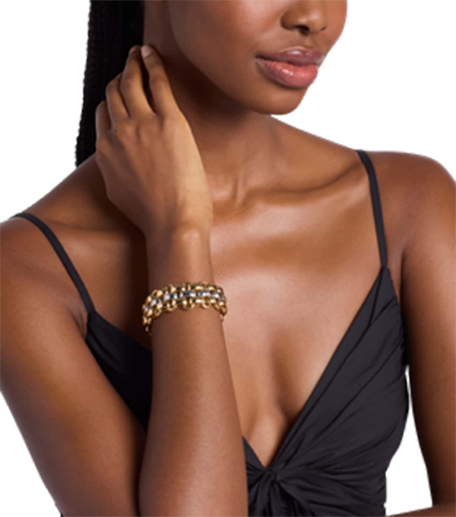Women Premium Bracelet 2-Tone Stainless Steel
