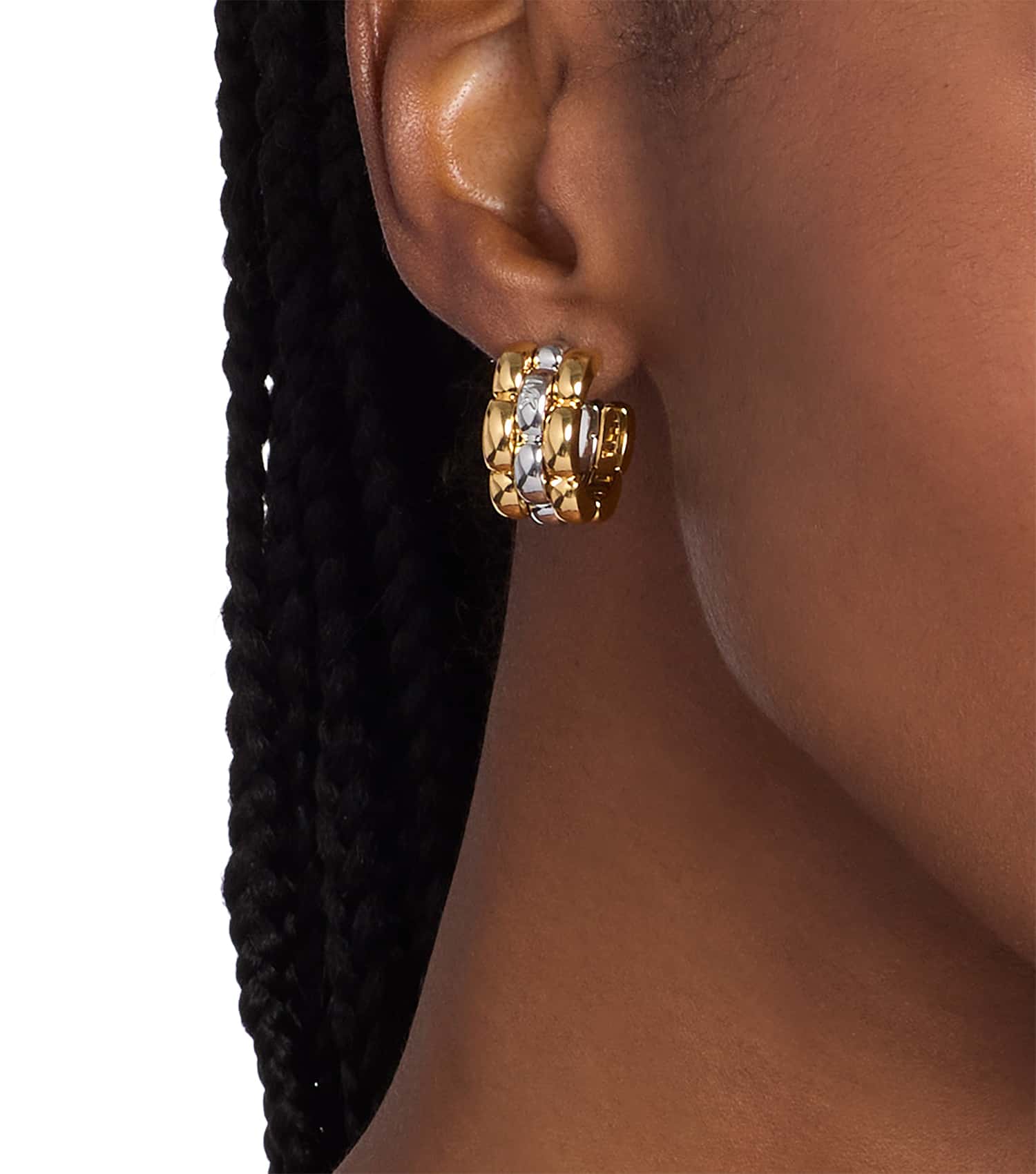 Women Premium Earring 2-Tone Stainless Steel