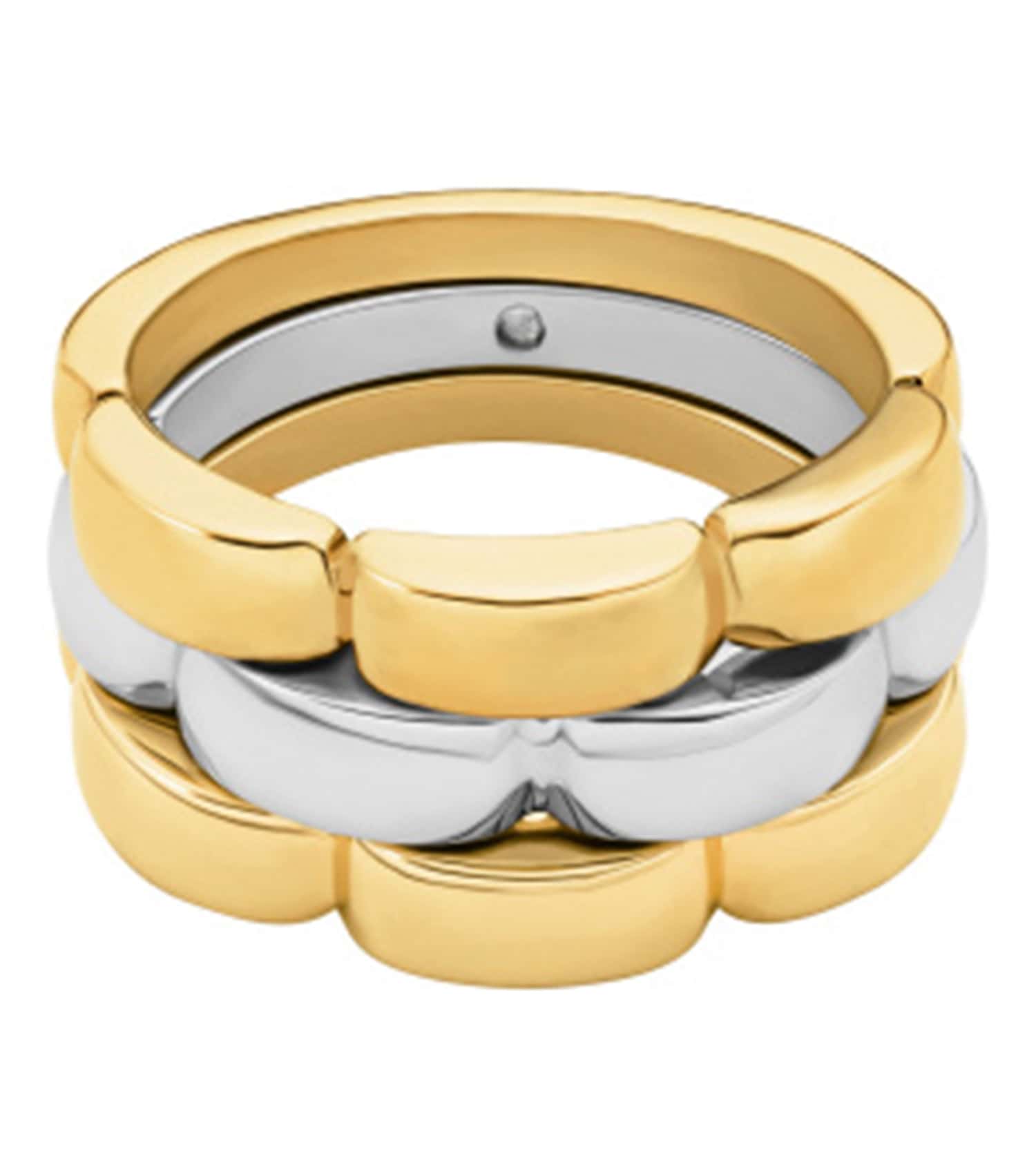Women Premium Ring 2-Tone Stainless Steel