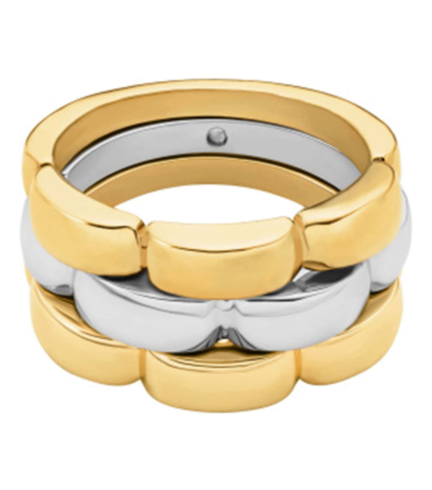 Women Premium Ring 2-Tone Stainless Steel