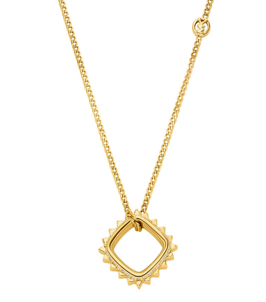 Women Mk Lexington Necklace Gold Stainless Steel