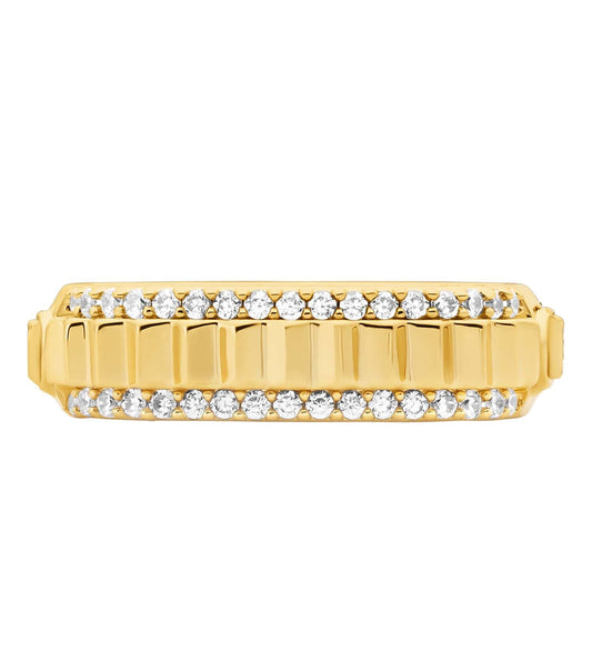 Women Mk Lexington Ring Gold Stainless Steel
