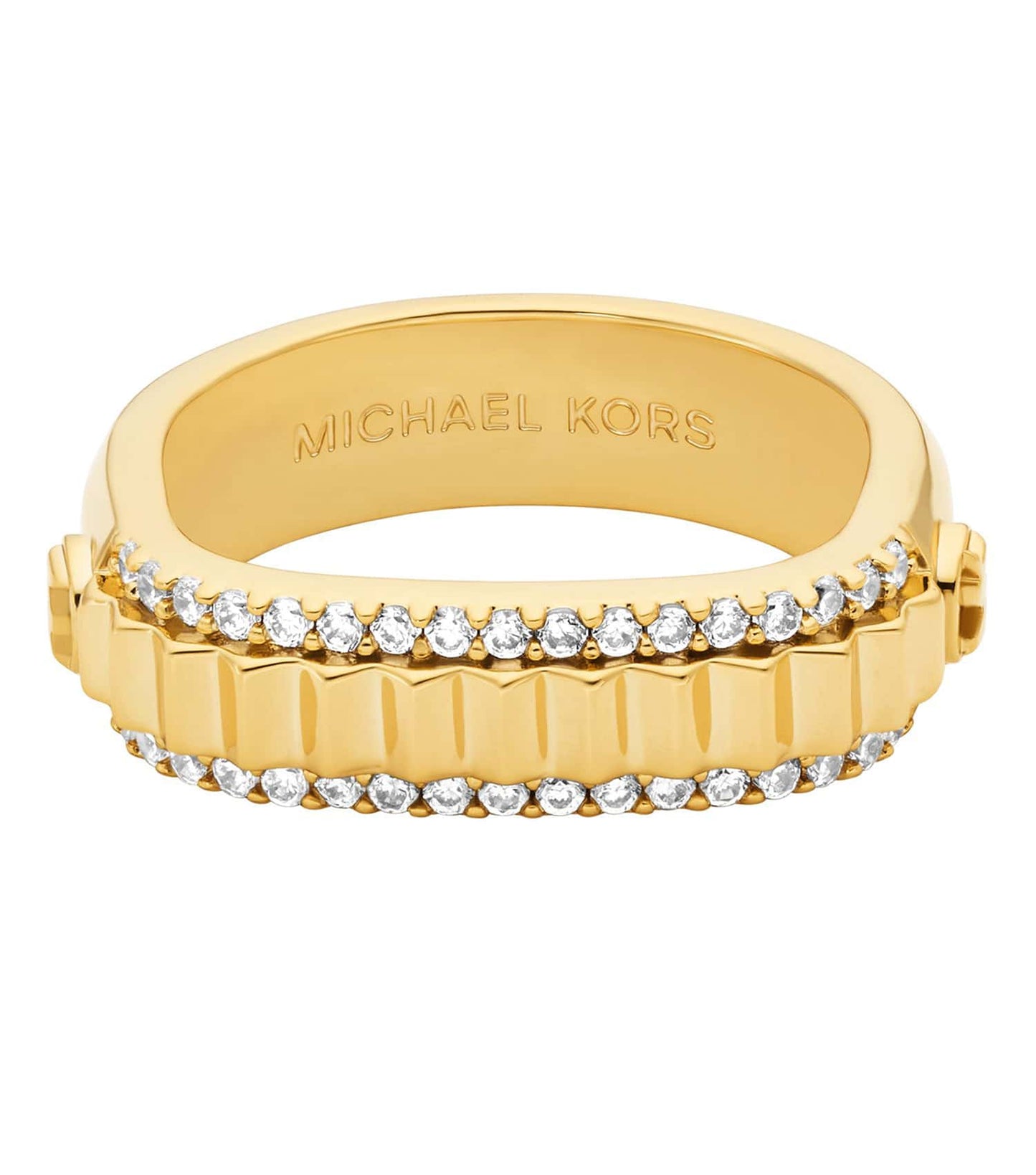 Women Mk Lexington Ring Gold Stainless Steel