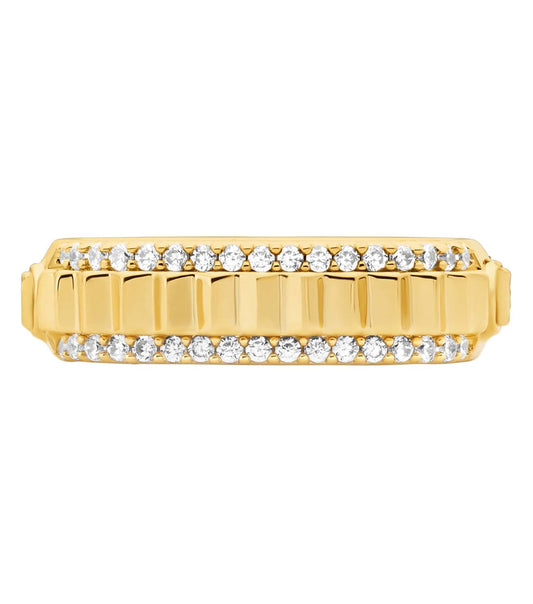 Women Mk Lexington Ring Gold Stainless Steel