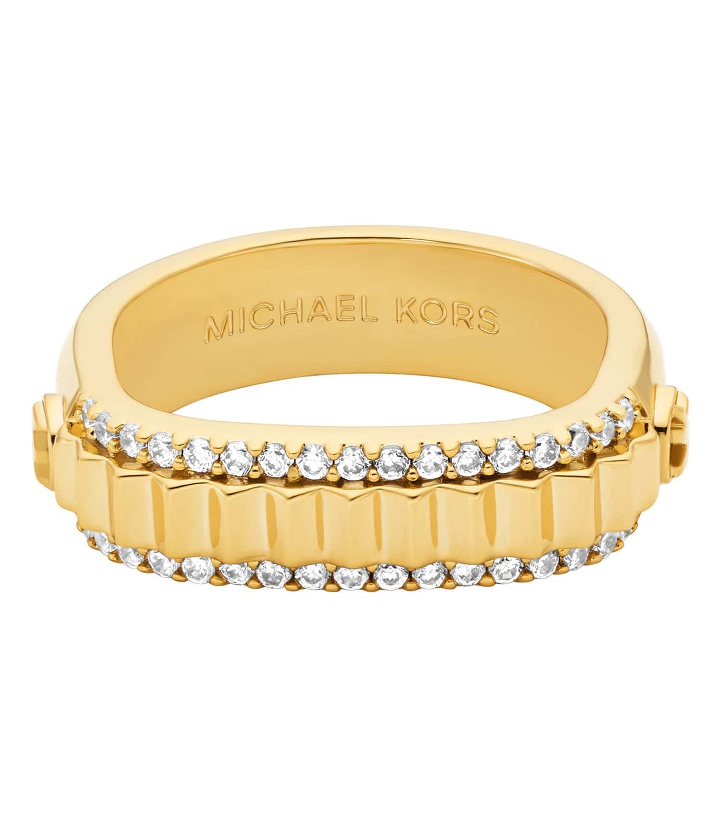 Women Mk Lexington Ring Gold Stainless Steel