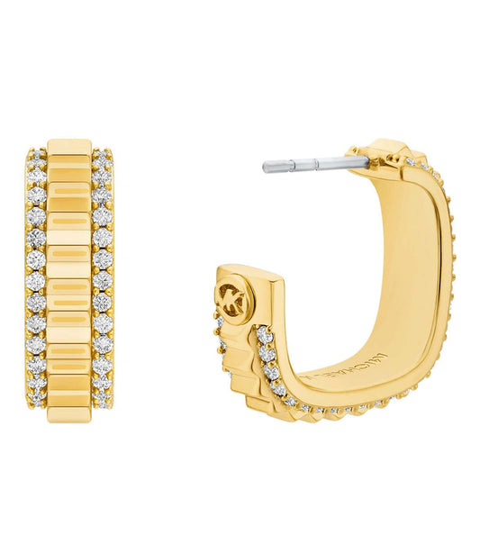 Women Mk Lexington Earring Gold Stainless Steel