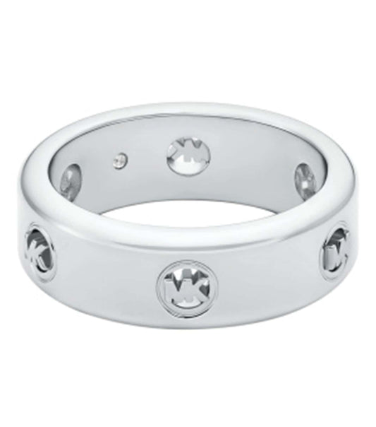 Women Fulton Logo Ring Silver Stainless Steel
