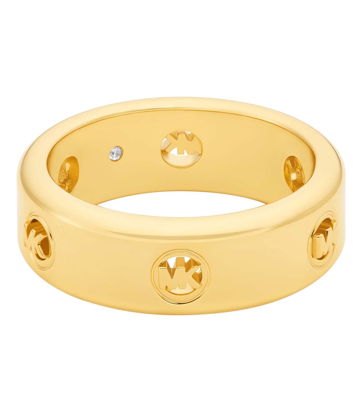 Women Fulton Logo Ring Gold Stainless Steel