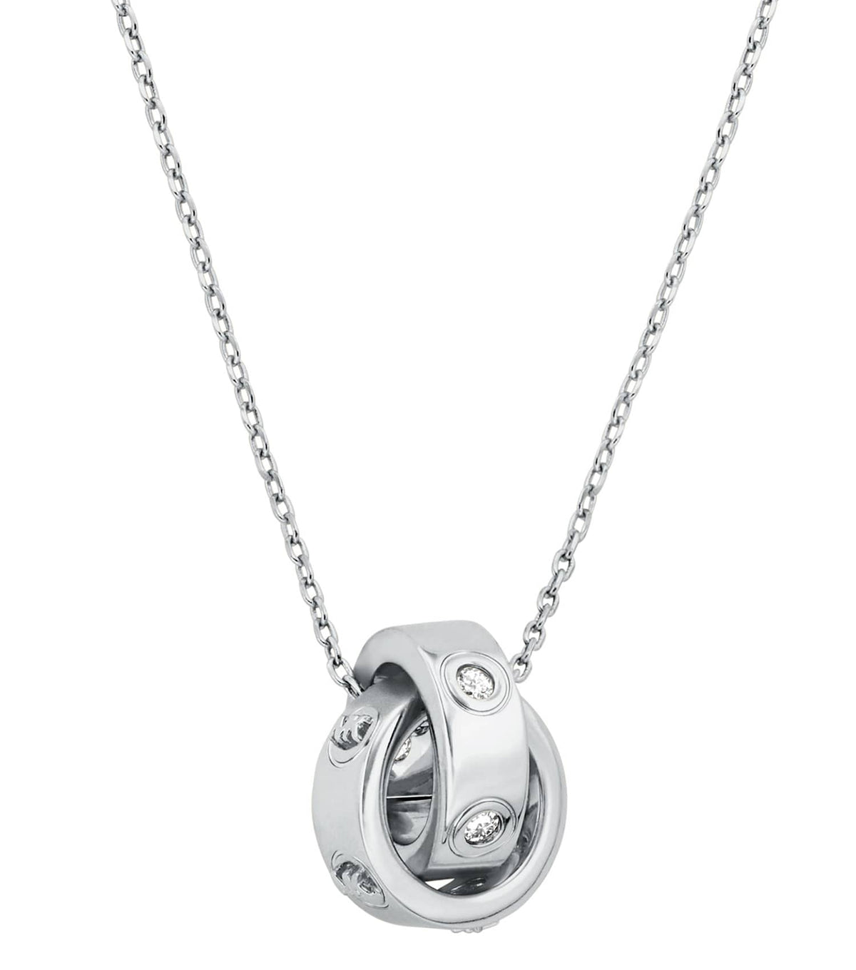 Women Premium Necklace Silver Stainless Steel