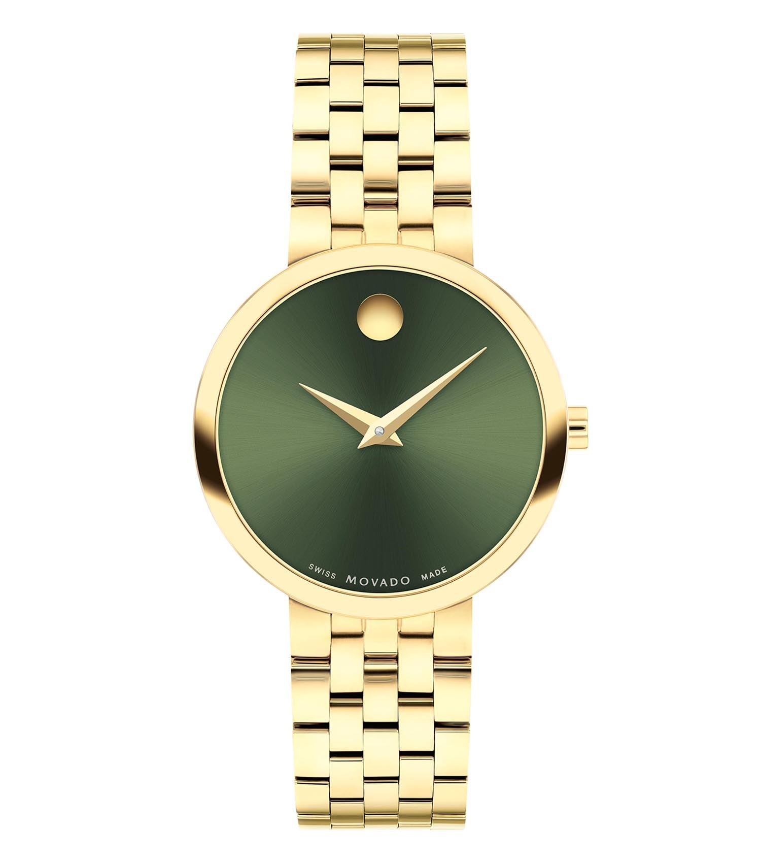 Movado black watch featuring a sleek design with a bold black dial; presented at a slight angle to display its elegant craftsmanship.