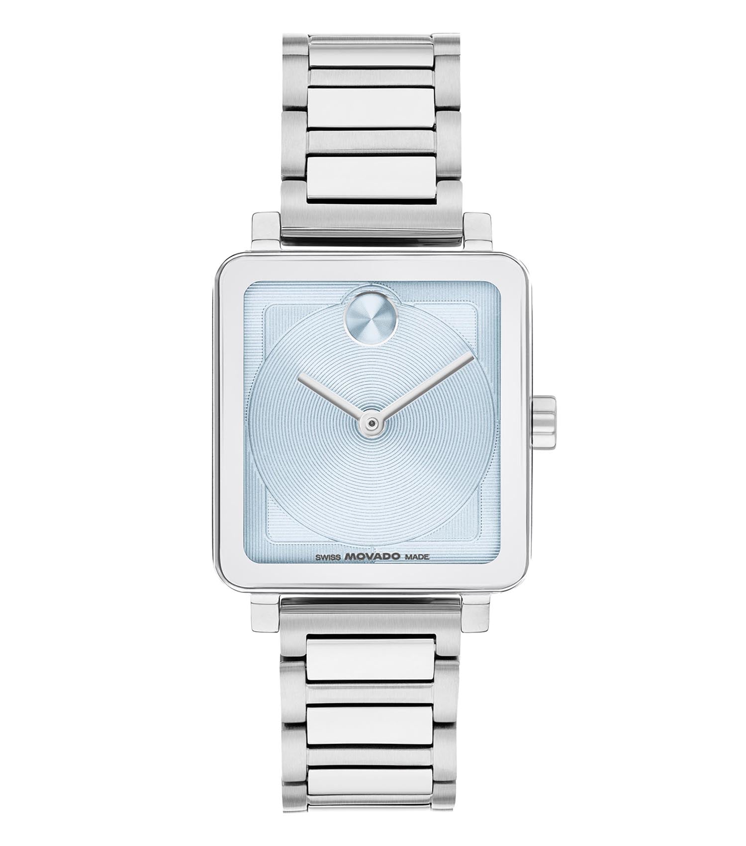 Elegant Movado gold watch showcasing a sleek round dial and minimalist design, angled to highlight its luxurious appeal.