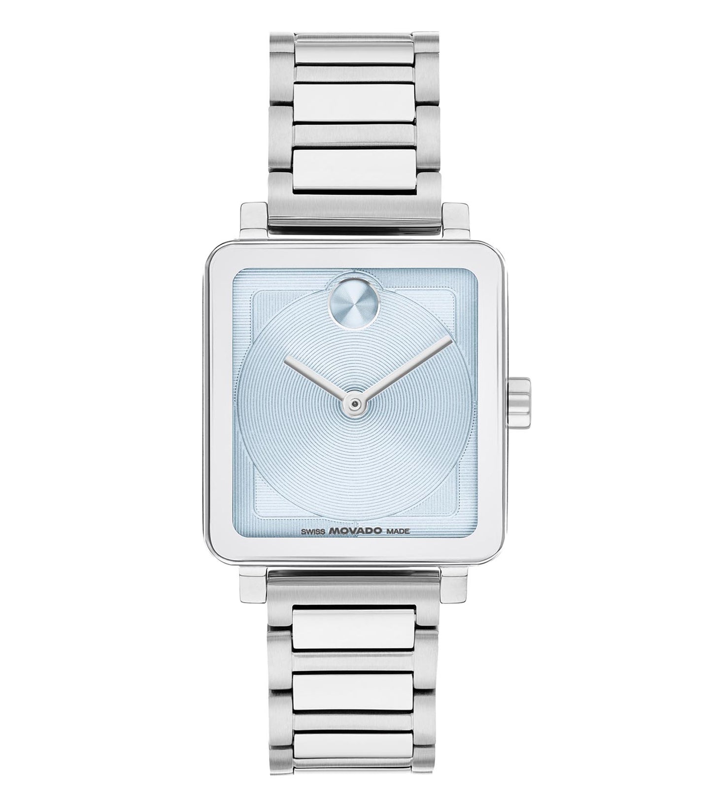 Elegant Movado gold watch showcasing a sleek round dial and minimalist design, angled to highlight its luxurious appeal.
