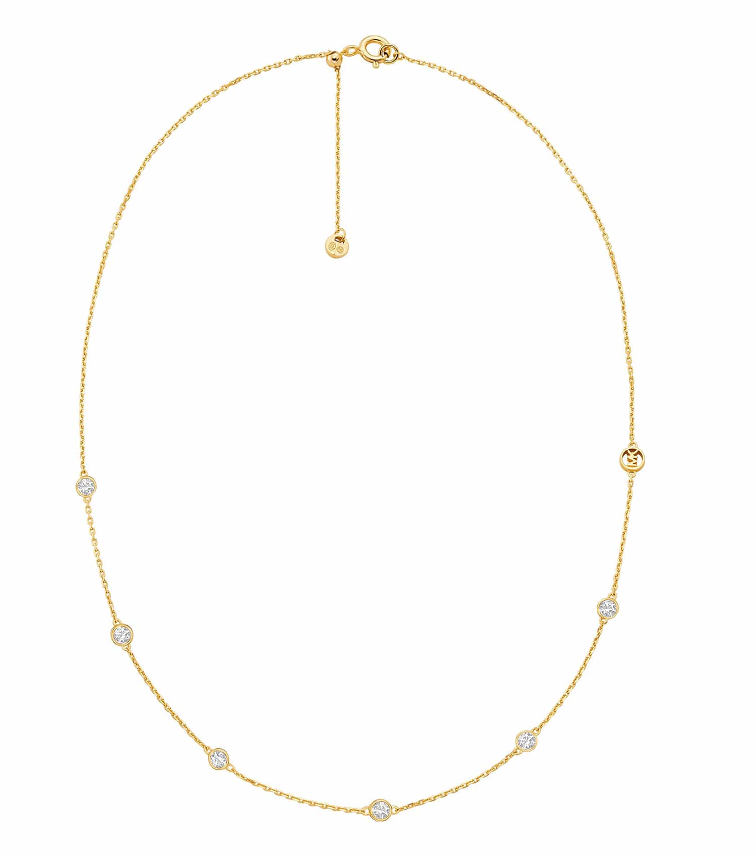 Women Premium Necklace Gold Sterling Silver with Crystals