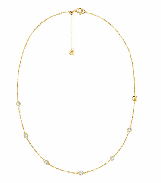 Women Premium Necklace Gold Sterling Silver with Crystals