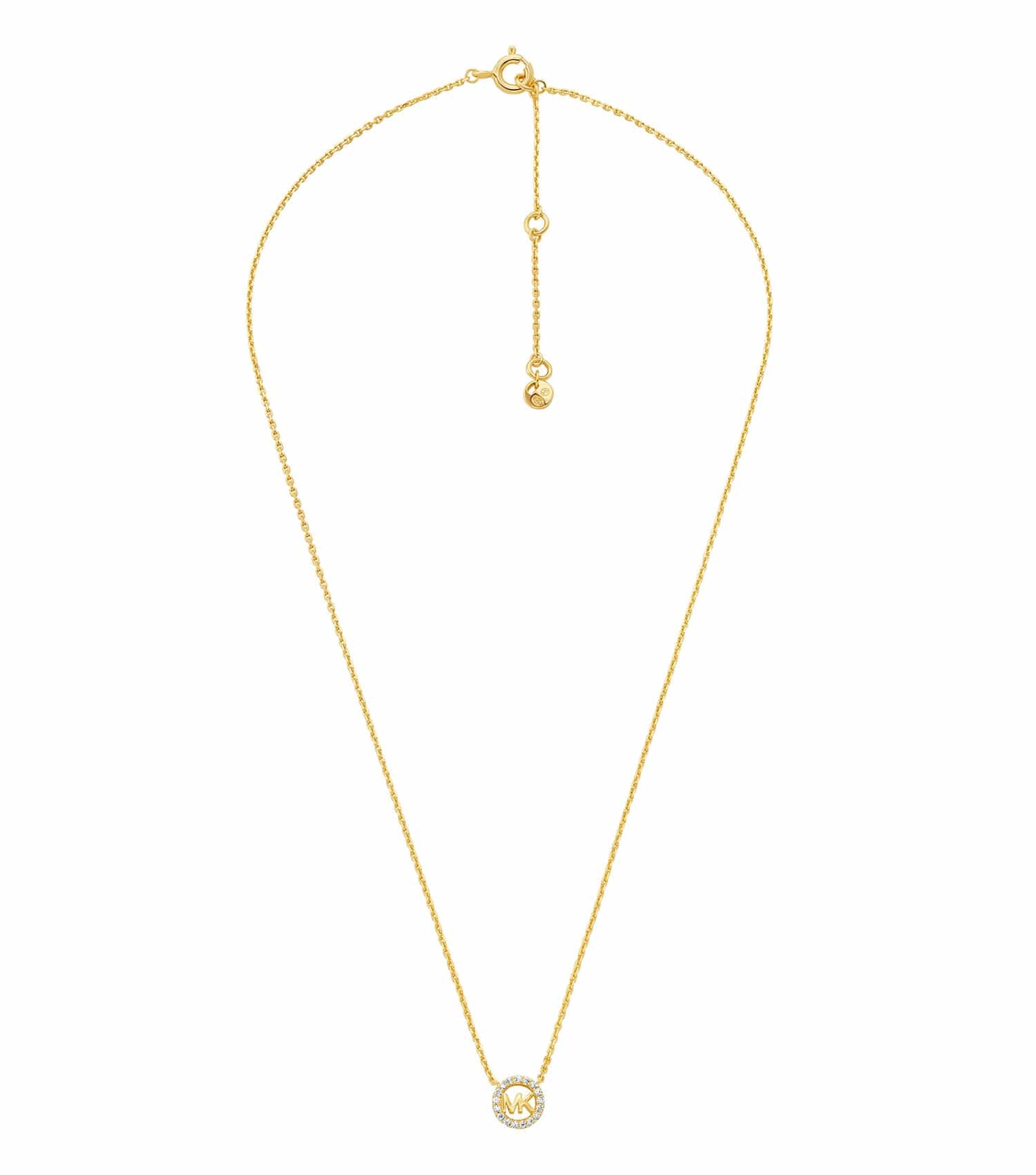Women Premium Necklace Gold Sterling Silver with MK Logo