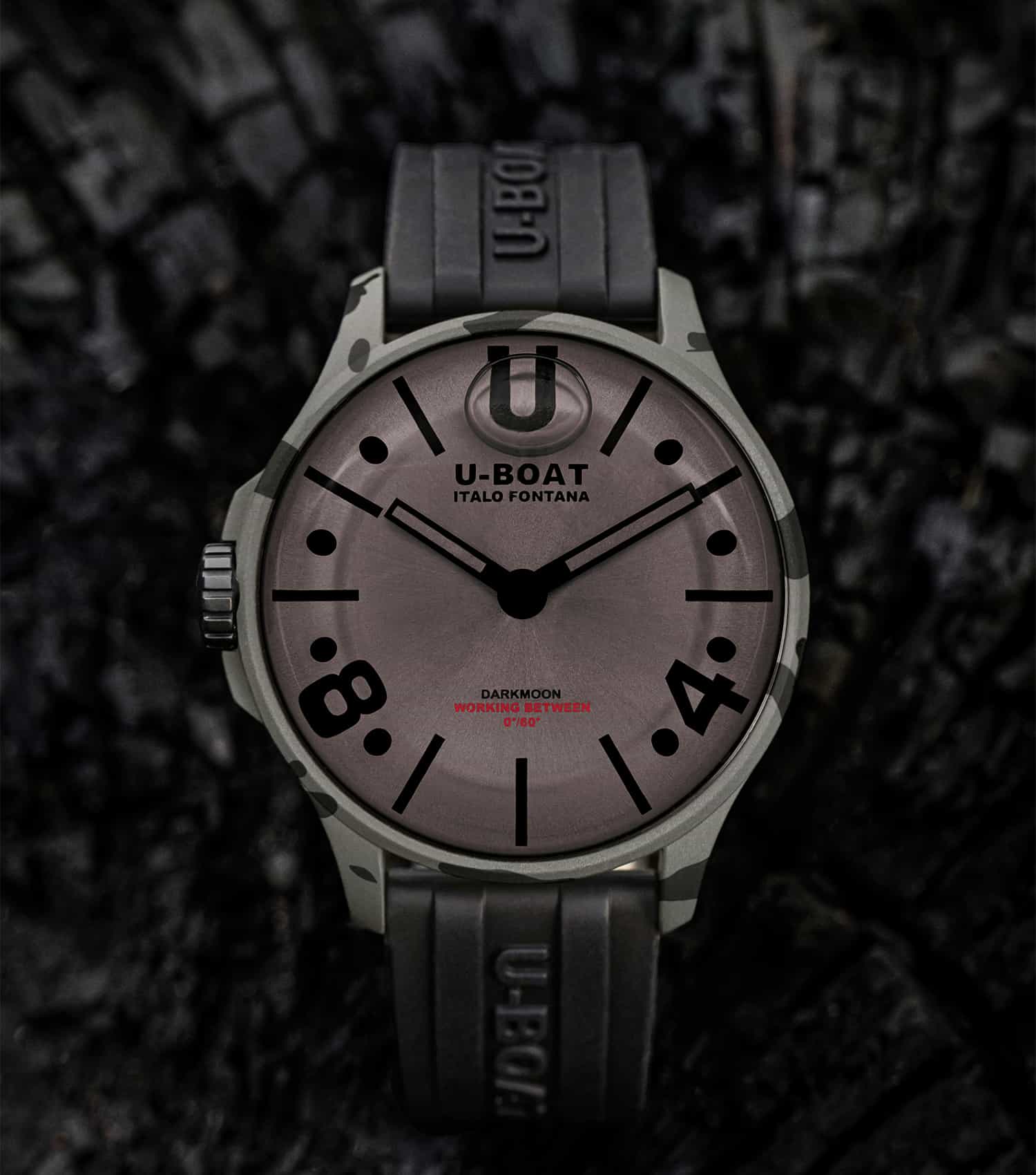 Darkmoon 40mm Bk Grey Curved Camouflage with Grey Dial