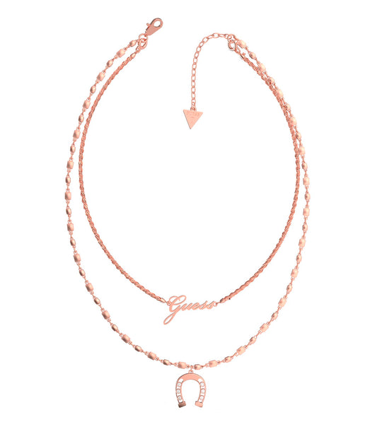 Women Get Lucky Necklace Rose Gold Stainless Steel