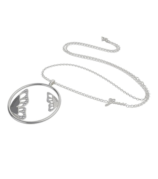 Women Fly Away Necklace Silver Stainless Steel