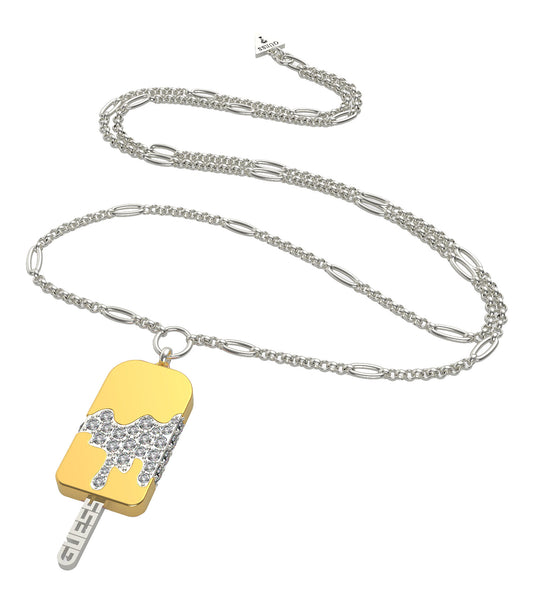 Women I Melt For You Necklace Silver & Gold Stainless Steel