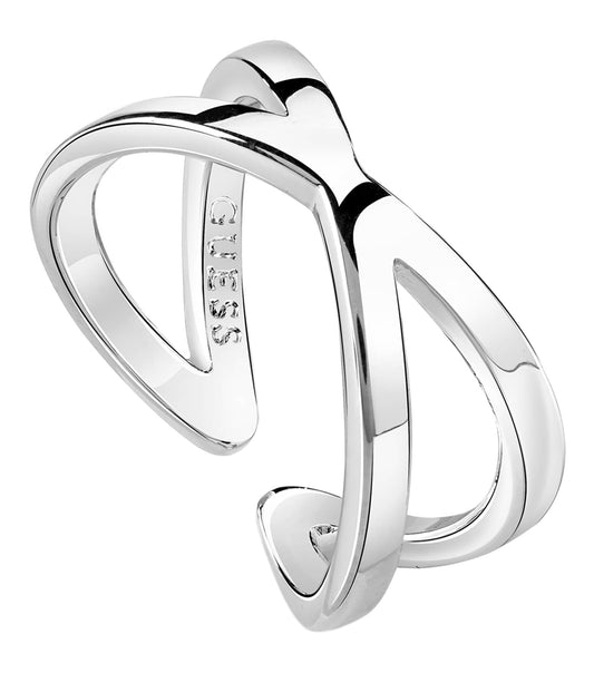 Women Hoops I Did It Again Ring Silver Stainless Steel