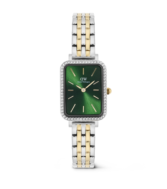 Quadro Lumine Bezel Emerald 20x26mm Sunray Dial