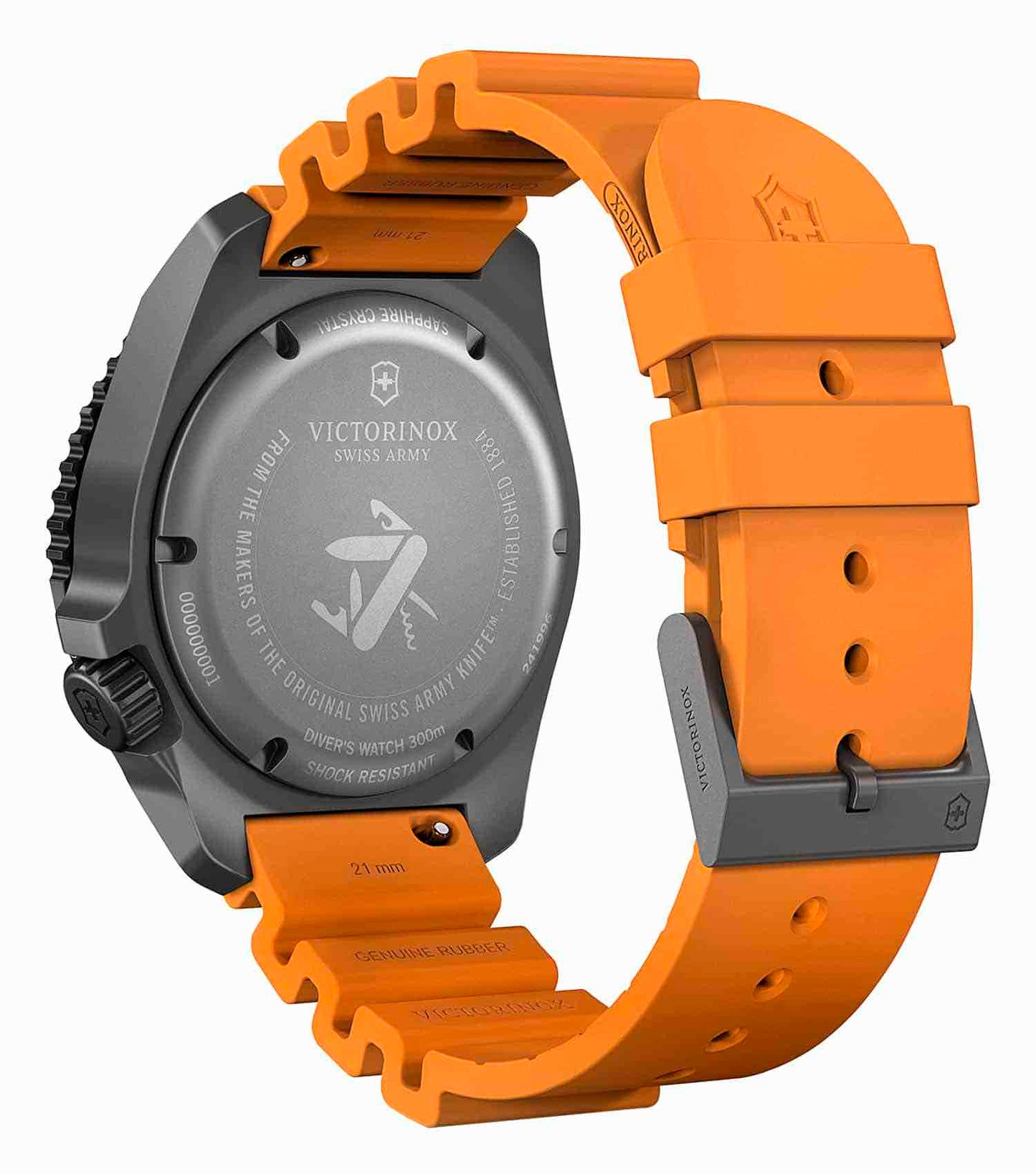 Men Dive Pro Automatic Watch 43mm with Orange Strap