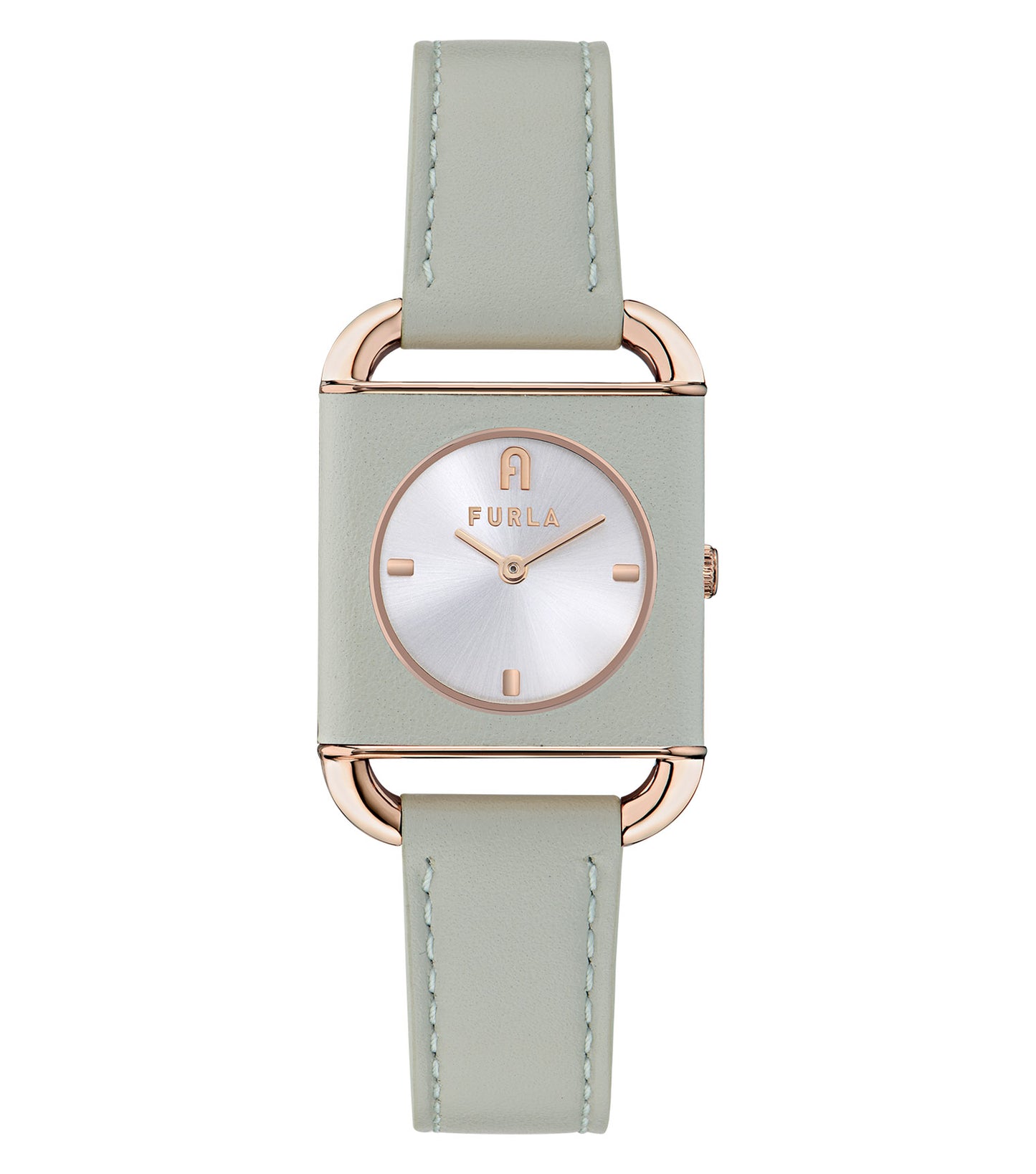 Rose Gold case Green leather wrap and Green leather strap  Silver dial