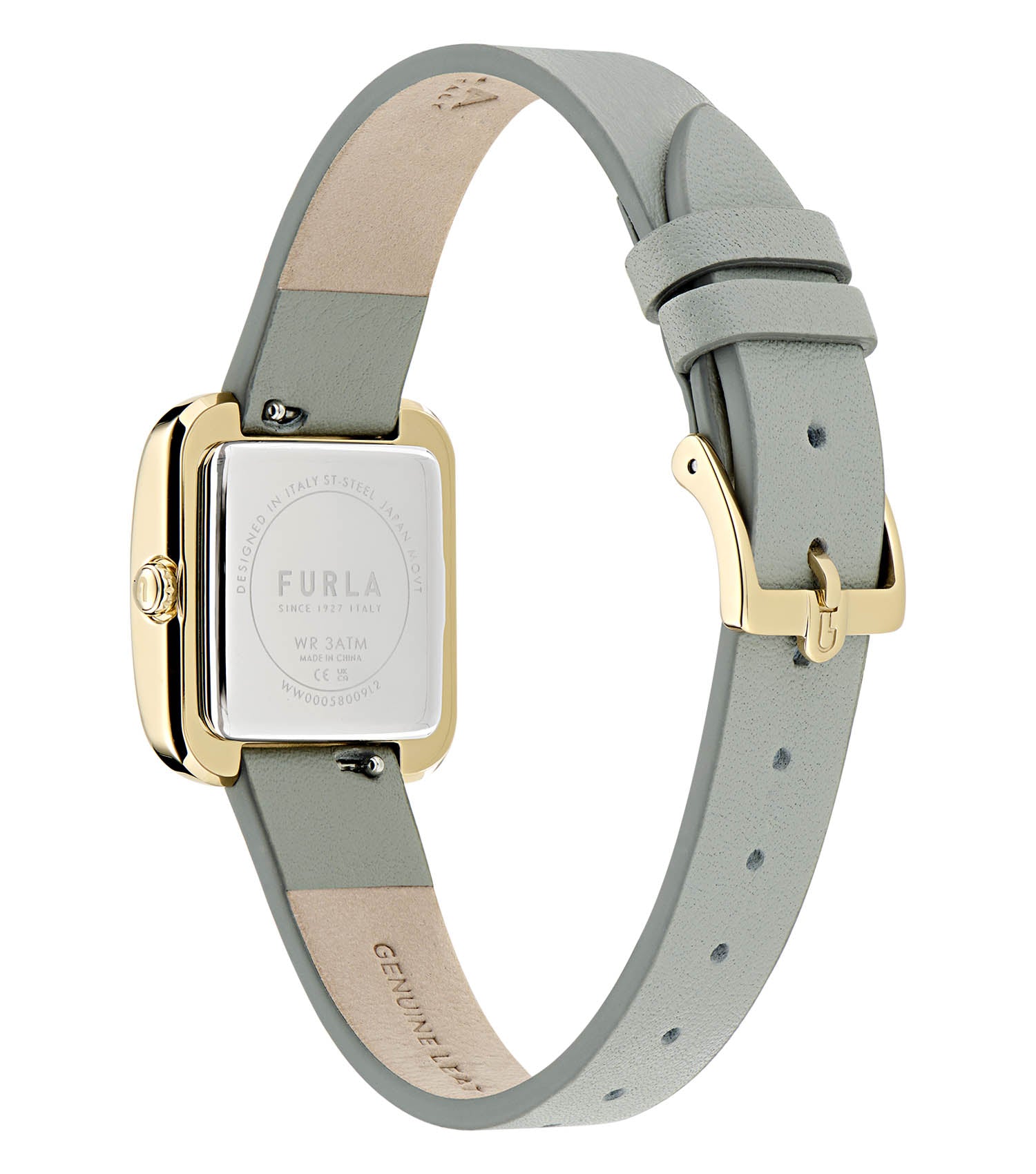 Yellow Gold case Green enamel  Green leather strap  Champagne dial