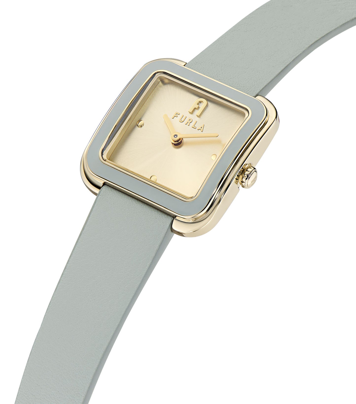 Yellow Gold case Green enamel  Green leather strap  Champagne dial